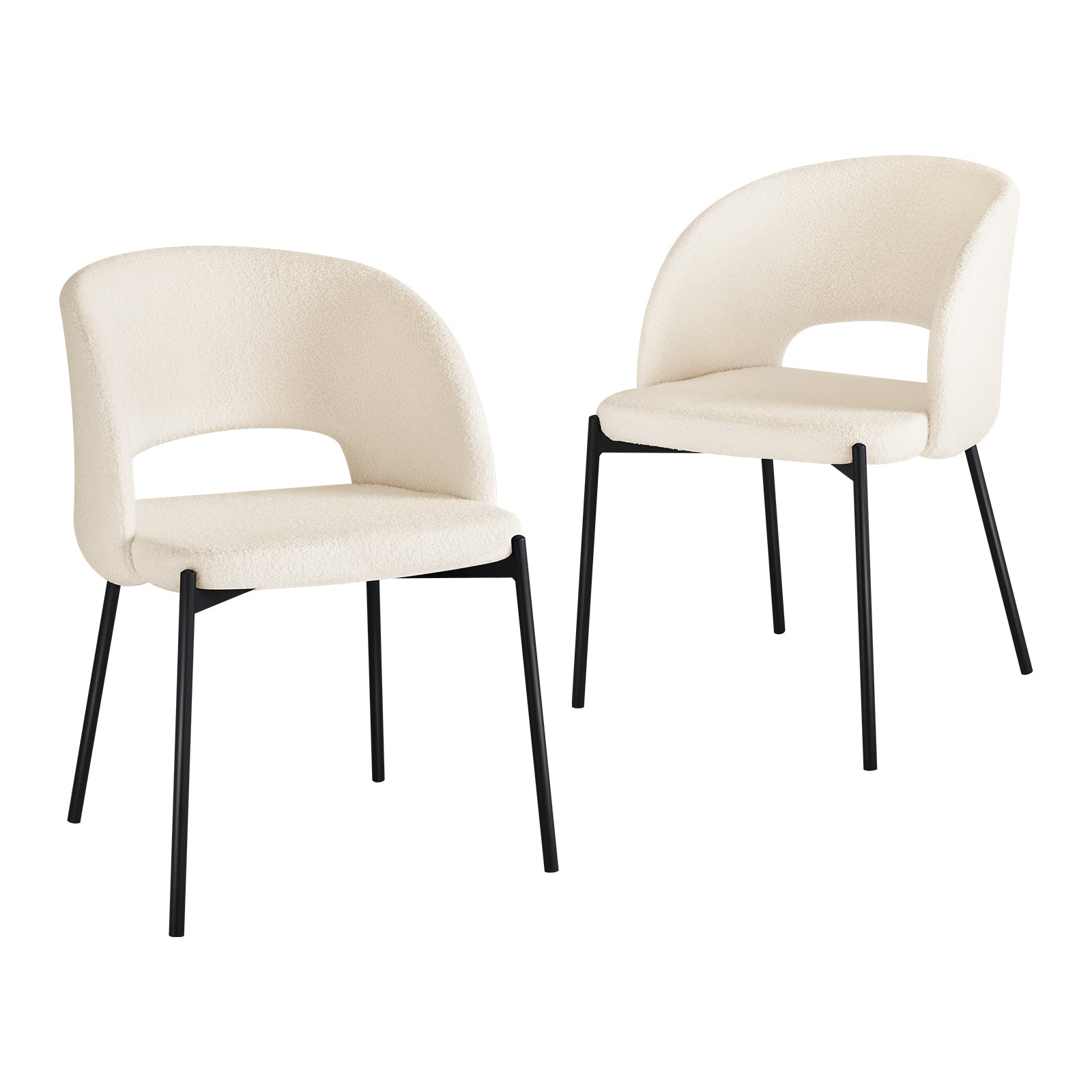Oikiture 2x Dining Chair Accent Chairs Tub Armchairs Sherpa 4 Style - Sunyee
