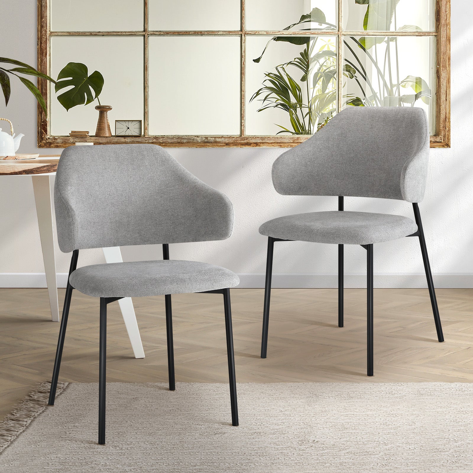 Oikiture 2x Dining Chair Accent Chairs Tub Armchairs Sherpa 4 Style - Sunyee