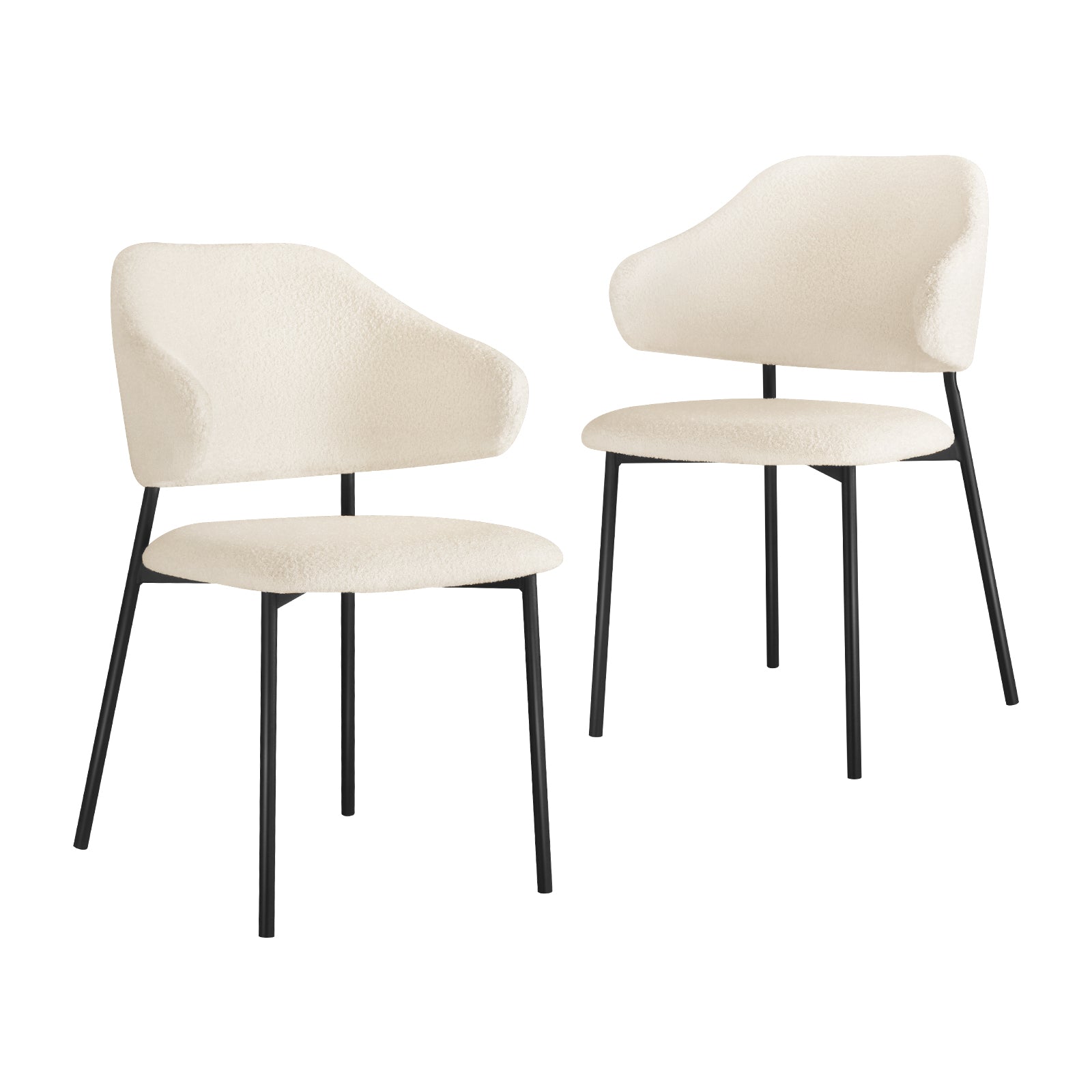 Oikiture 2x Dining Chair Accent Chairs Tub Armchairs Sherpa 4 Style - Sunyee