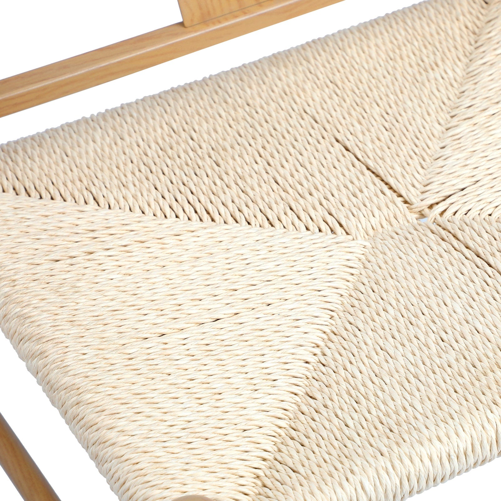 Oikiture 2x Dining Chair Metal Hans Wegner Chair Wishbone Cafe Lounge Beige - Sunyee