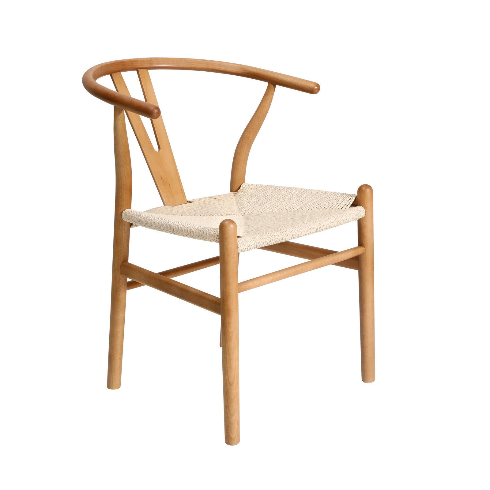 Oikiture Dining Chair Wooden Hans Wegner Chair Wishbone Chair Cafe Lounge Seat - Sunyee