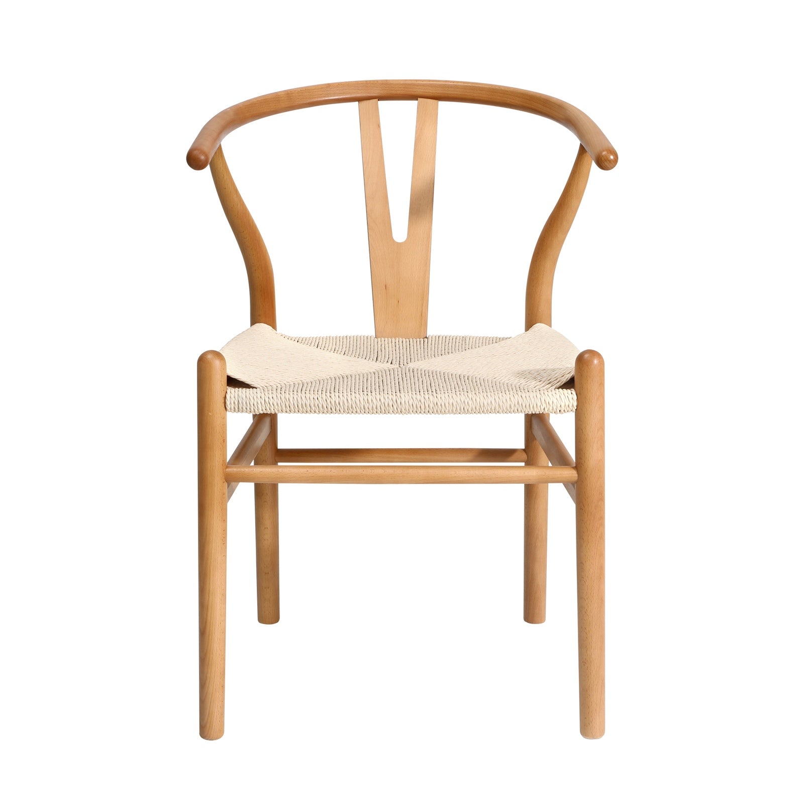 Oikiture Dining Chair Wooden Hans Wegner Chair Wishbone Chair Cafe Lounge Seat - Sunyee