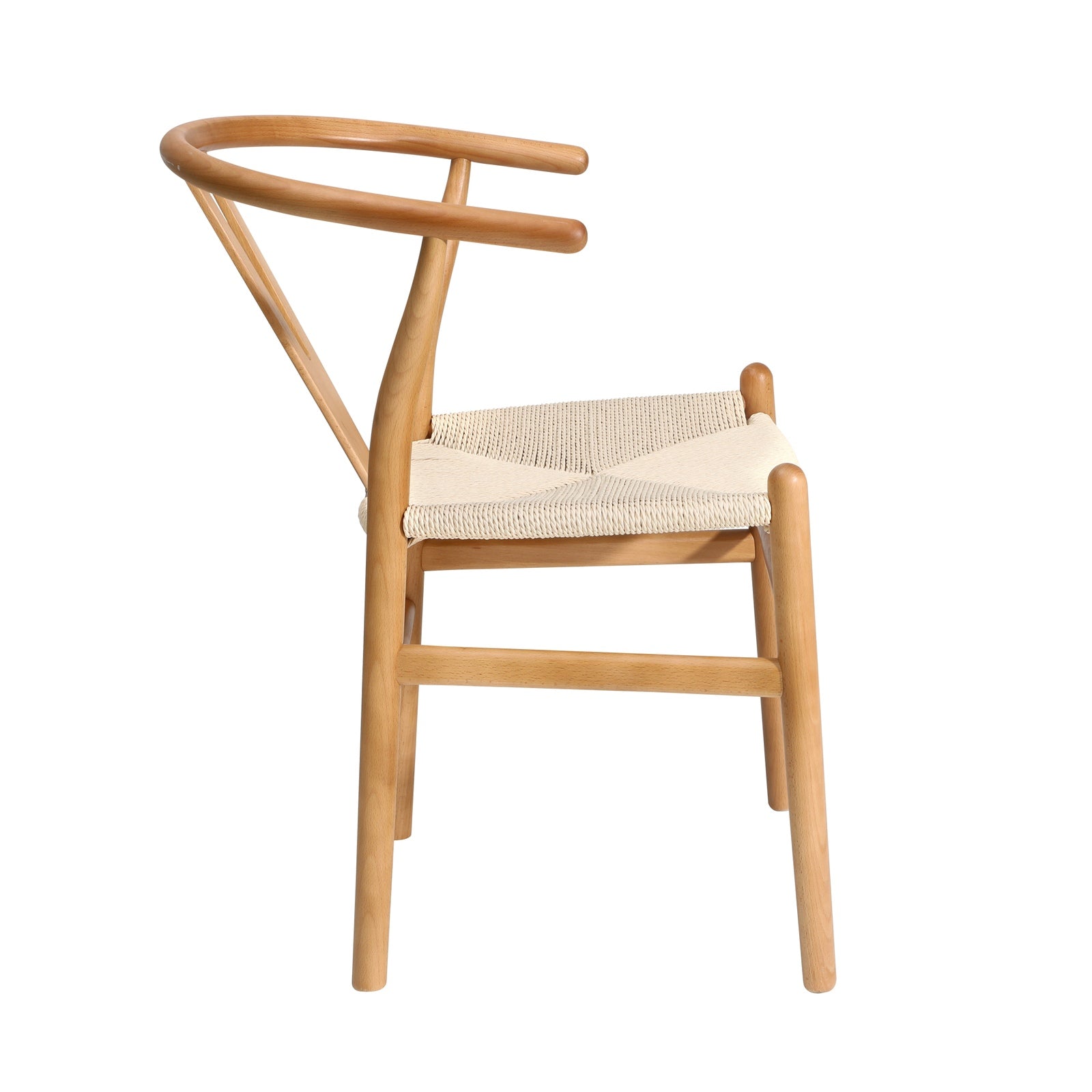 Oikiture Dining Chair Wooden Hans Wegner Chair Wishbone Chair Cafe Lounge Seat - Sunyee