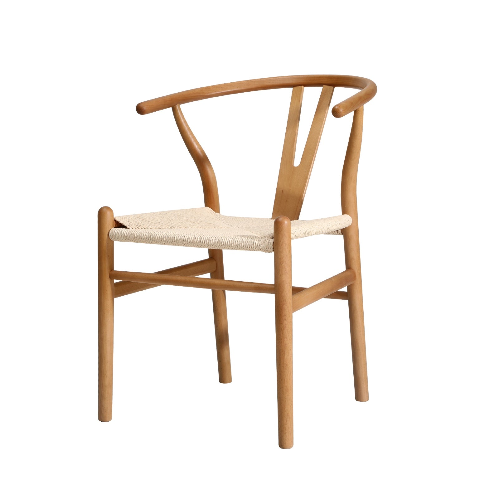 Oikiture Dining Chair Wooden Hans Wegner Chair Wishbone Chair Cafe Lounge Seat - Sunyee