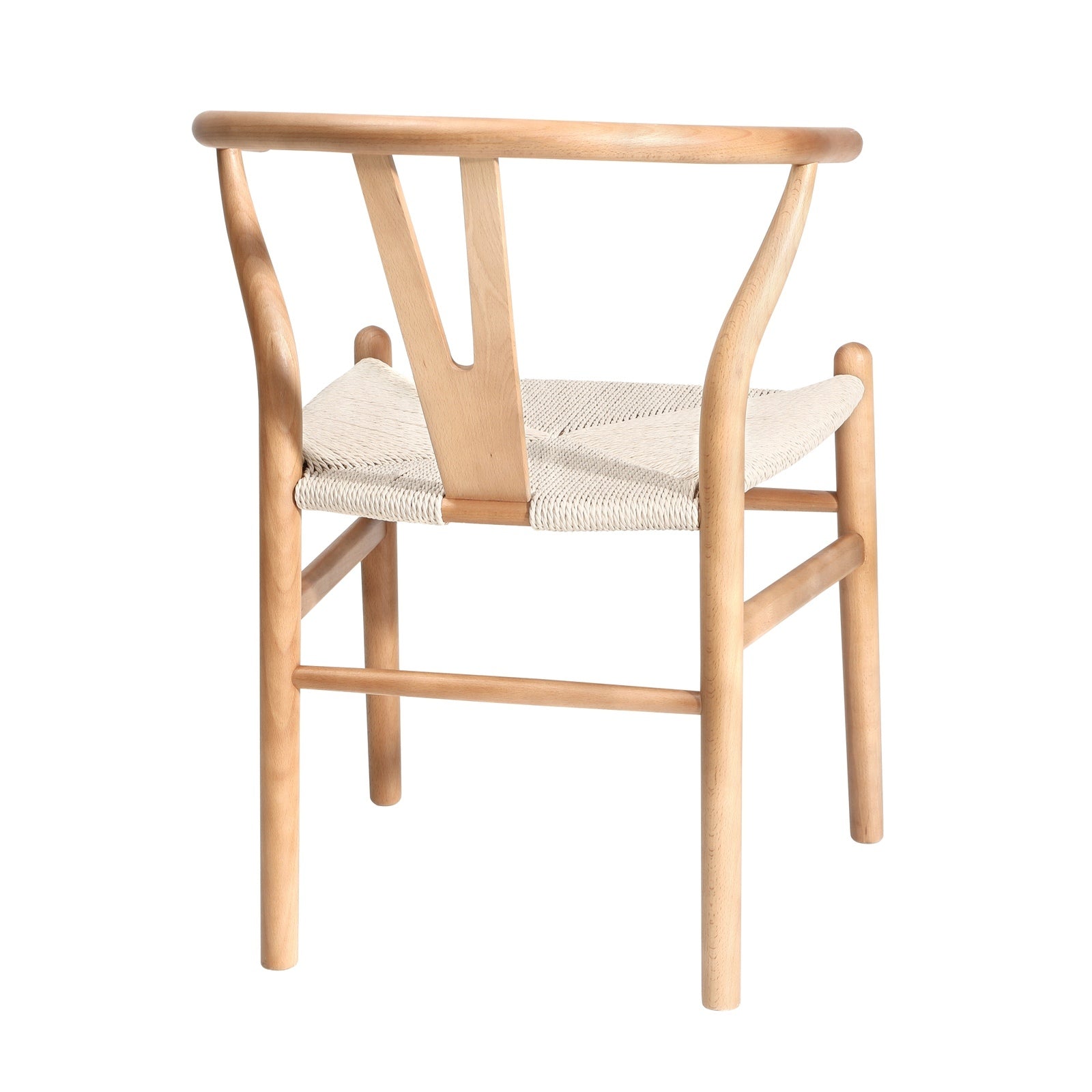 Oikiture 4x Dining Chair Wooden Hans Wegner Chair Wishbone Cafe Lounge Seat - Sunyee