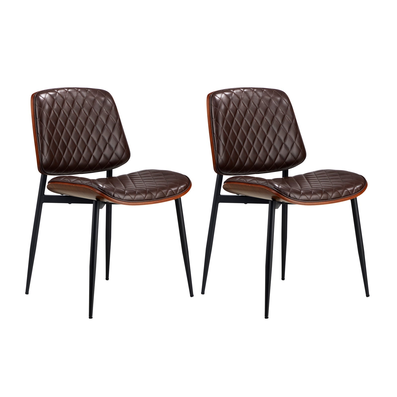 Oikiture Dining Table Set 60cm Round Dining Table and Chairs Brown&White