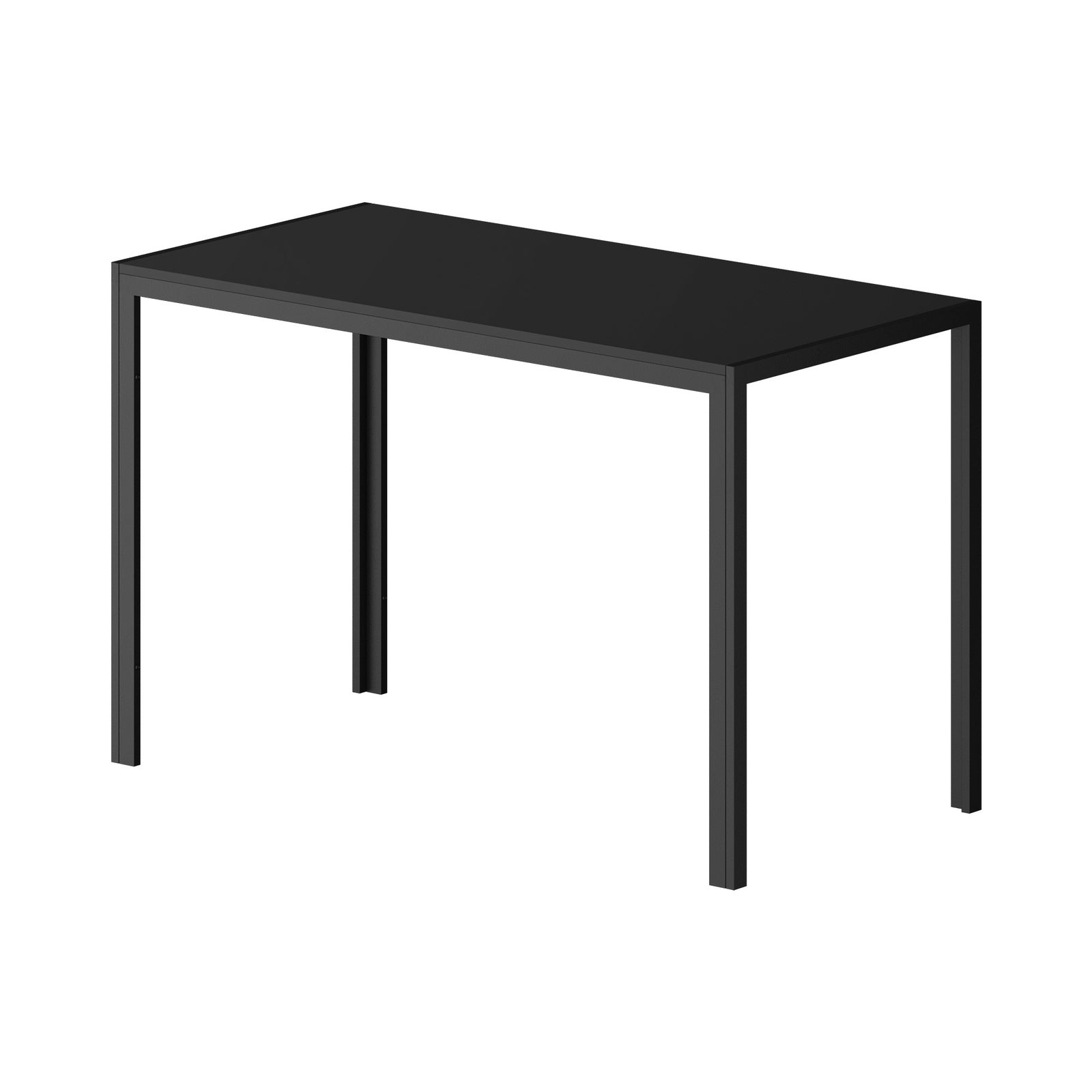 Oikiture 120cm Rectangle Dining Table with 4PCS Dining Chairs Wooden Black - Sunyee