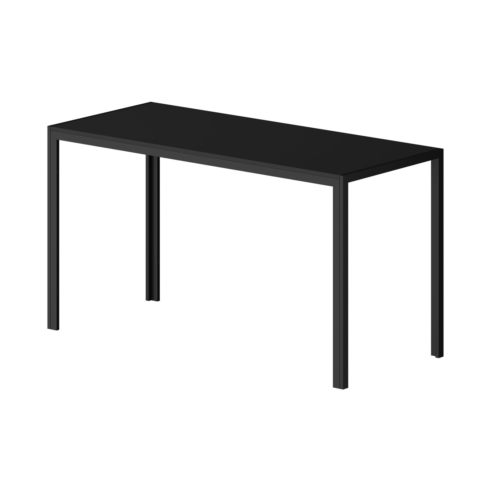 Oikiture 140cm Rectangle Dining Table with 6PCS Dining Chairs Wooden Black - Sunyee