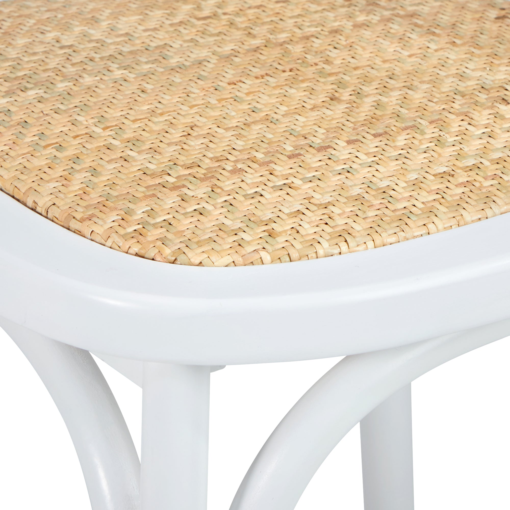 Oikiture 160cm Extendable Dining Table with 6PCS Dining Chairs Crossback White - Sunyee