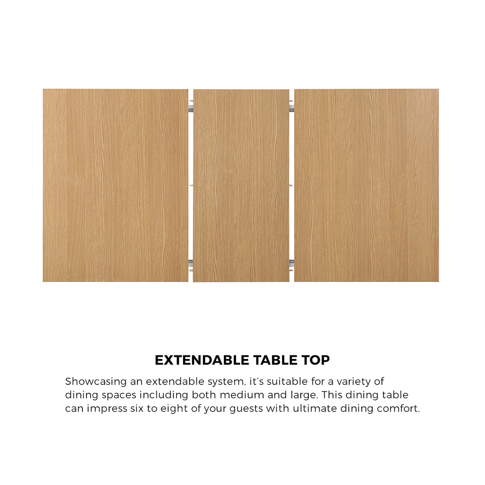 Oikiture 160cm Extendable Dining Table with 4PCS Crossback Dining Chairs Natural - Sunyee