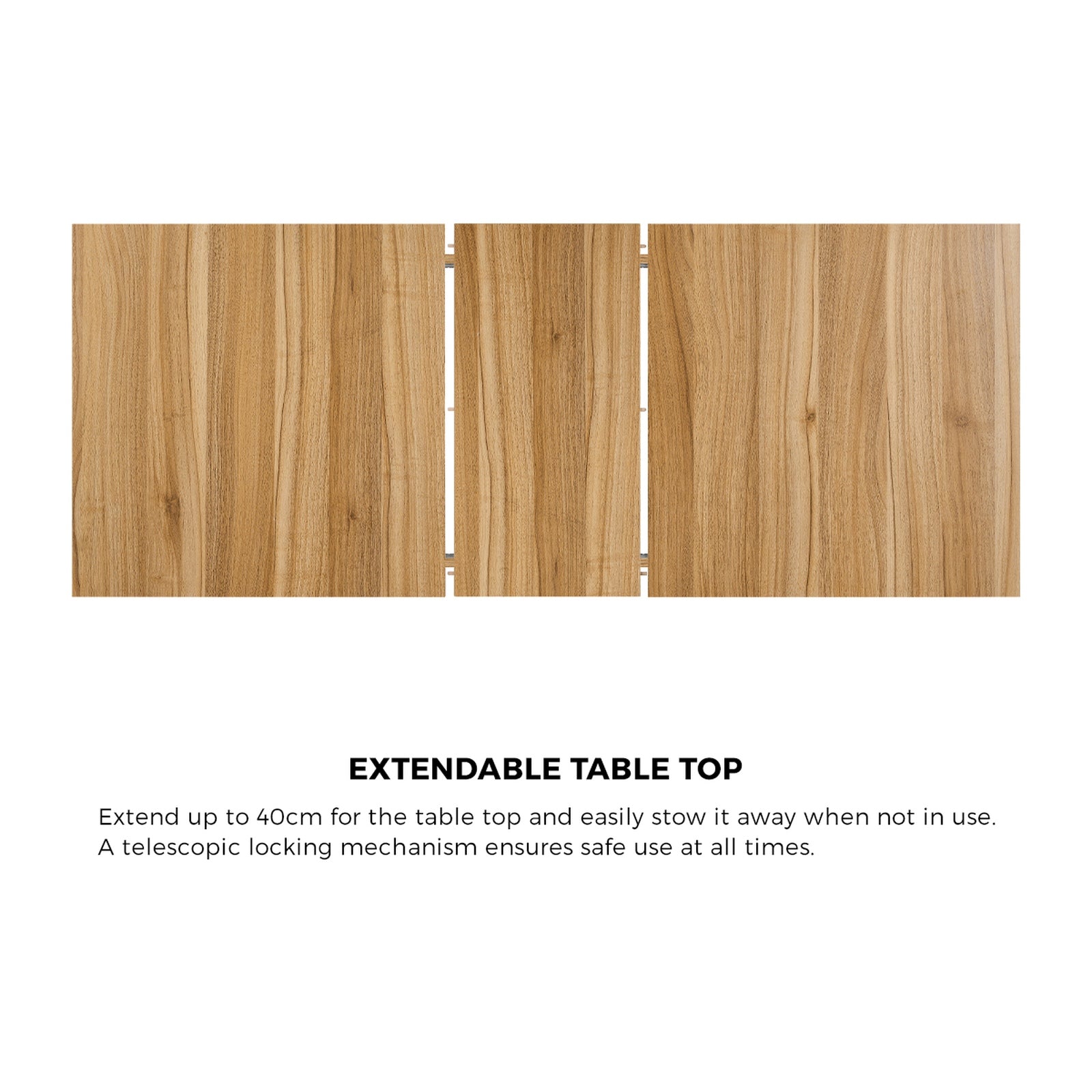 Oikiture 5pc Extenable Dining Table and Chairs Kitchen Dining Set Natural&White - Sunyee