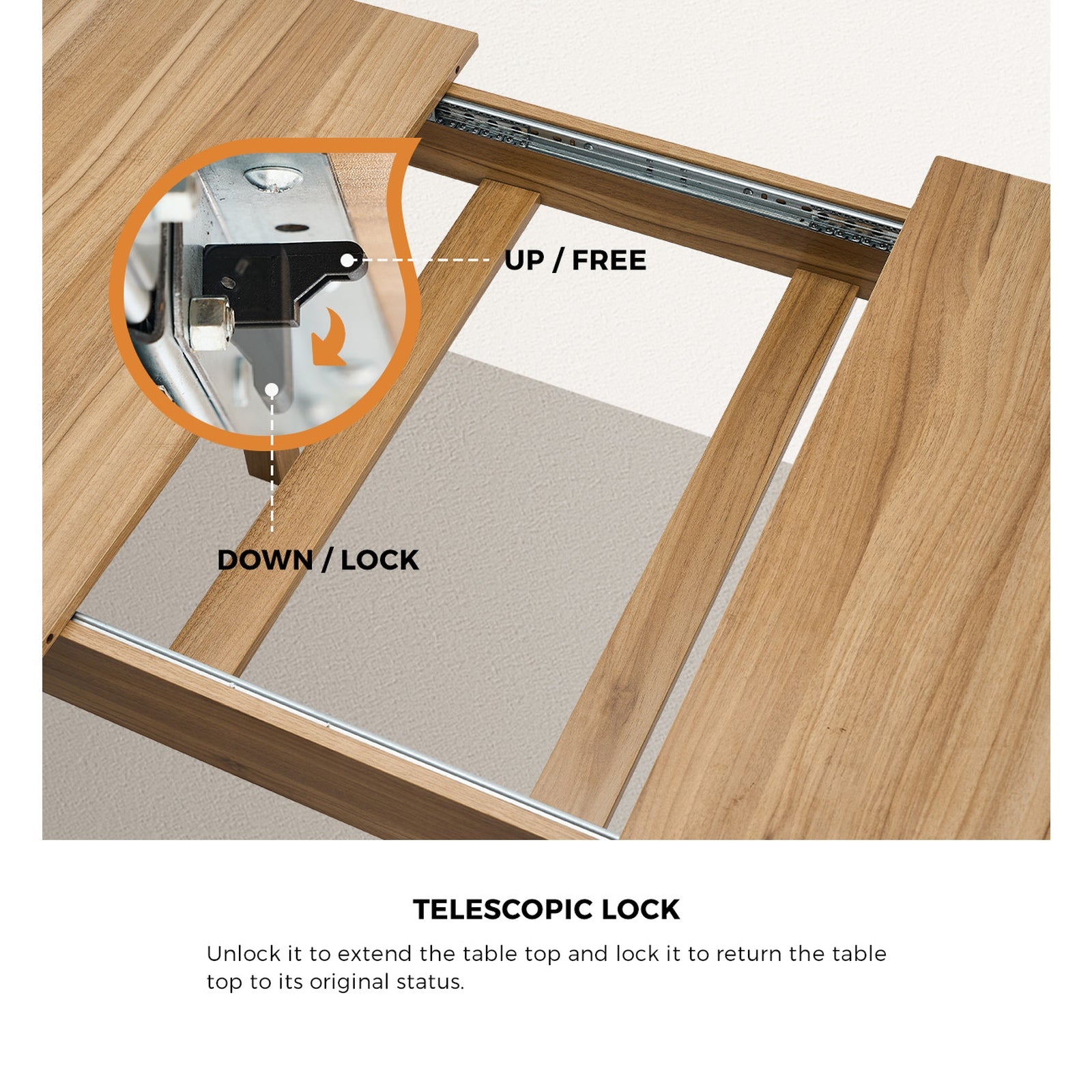 Oikiture 7pc Extenable Dining Table and Chairs Wooden Dining Set Boucle Natural - Sunyee