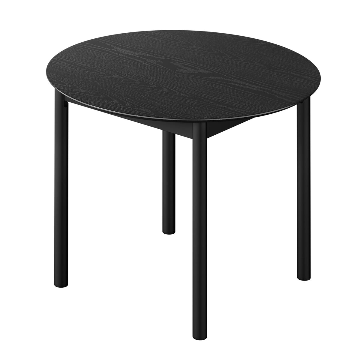 Oikiture 5PCS Dining Table Set 100cm Round Table and Rubberwood Dining Chairs
