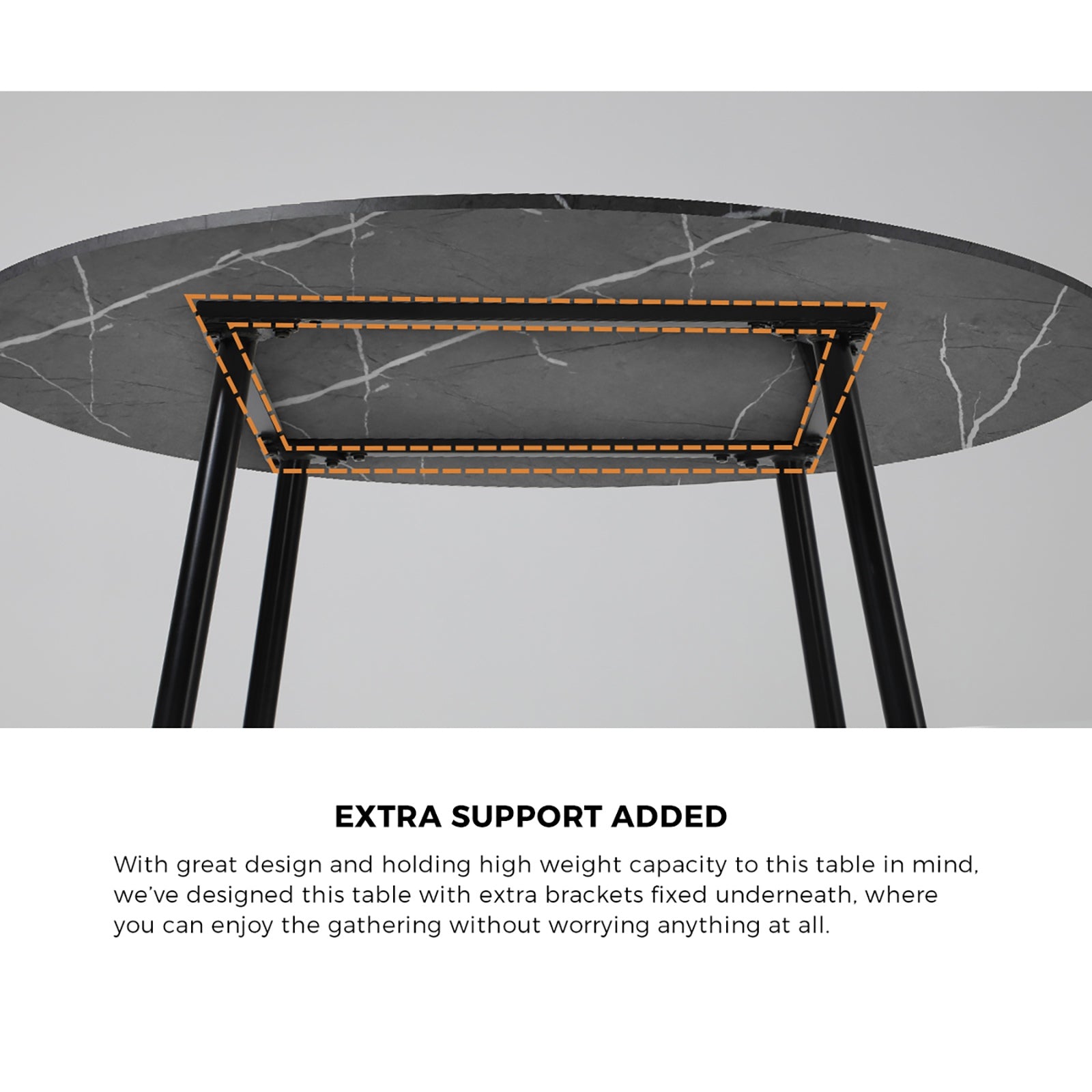 Oikiture 110cm Round Dining Table with 4PCS Dining Chairs Velvet Grey - Sunyee