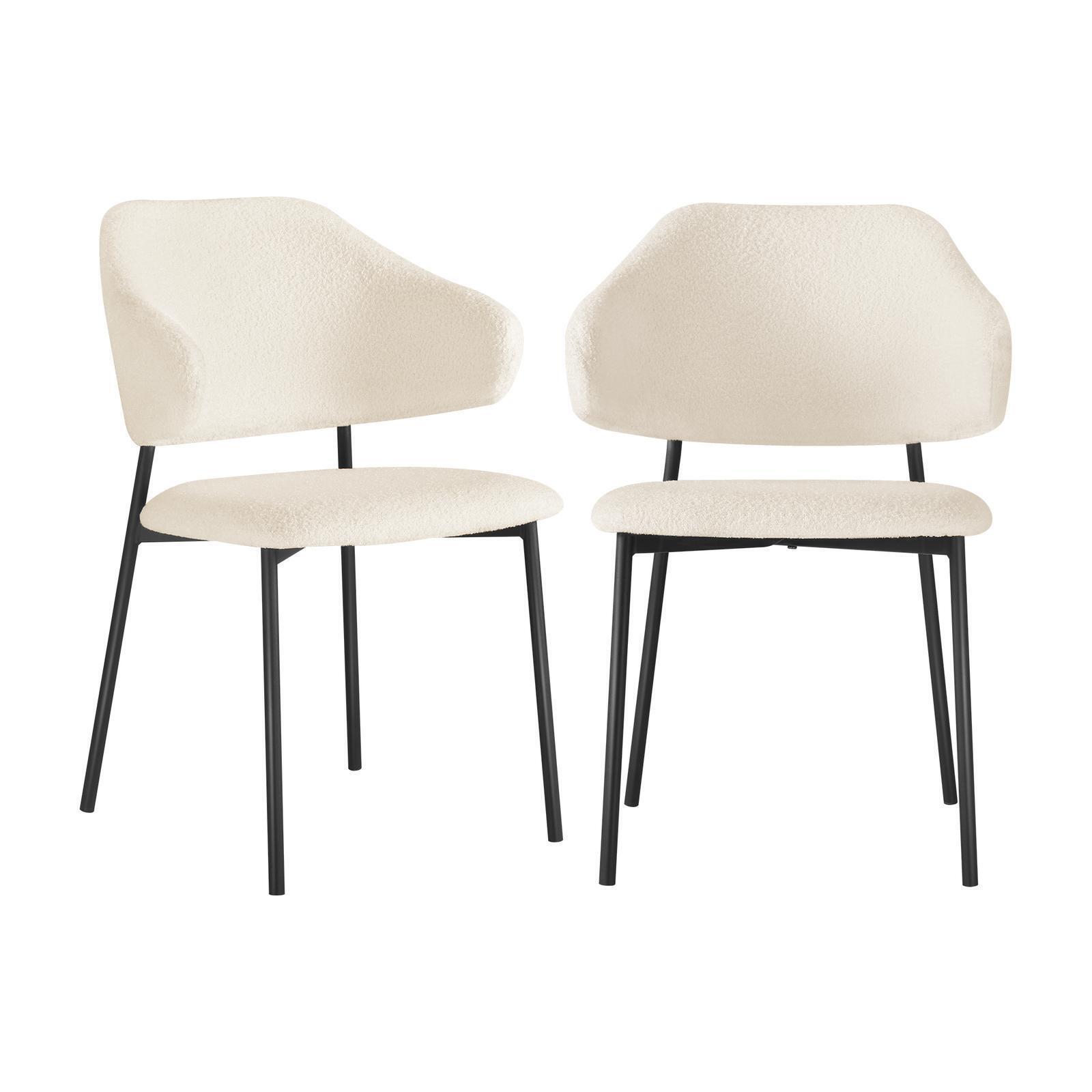 Oikiture 120cm Rectangle Dining Table with 4PCS Dining Chairs Sherpa White - Sunyee