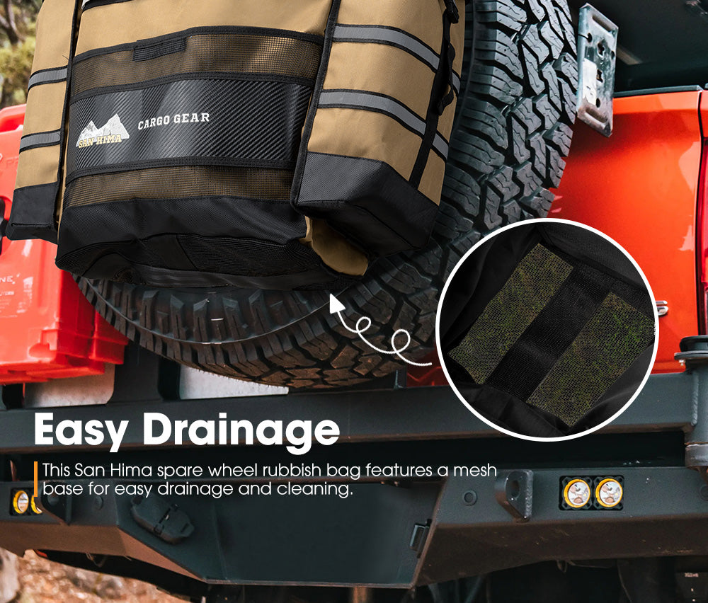 San Hima Spare Wheel Rubbish Bag 69L Dirty Gear Bag Bin Car Rear Tire Trash Bag - Sunyee