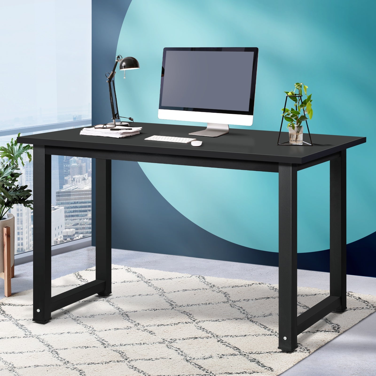 Oikiture Computer Desk Office Table Study Workstation Student PC Laptop Desks - Sunyee