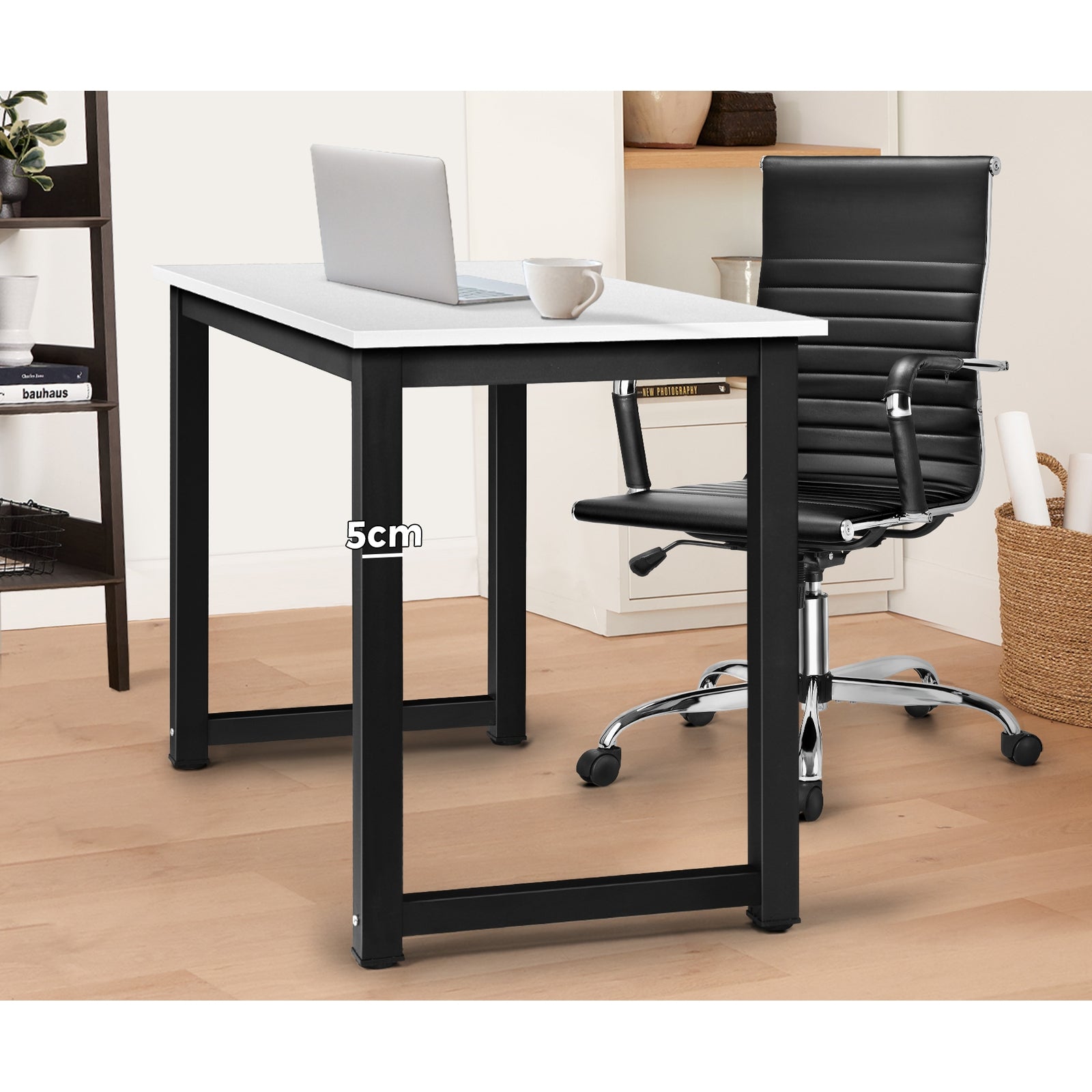 Oikiture Computer Desk Study Office Table Workstation Student PC Laptop Desks - Sunyee