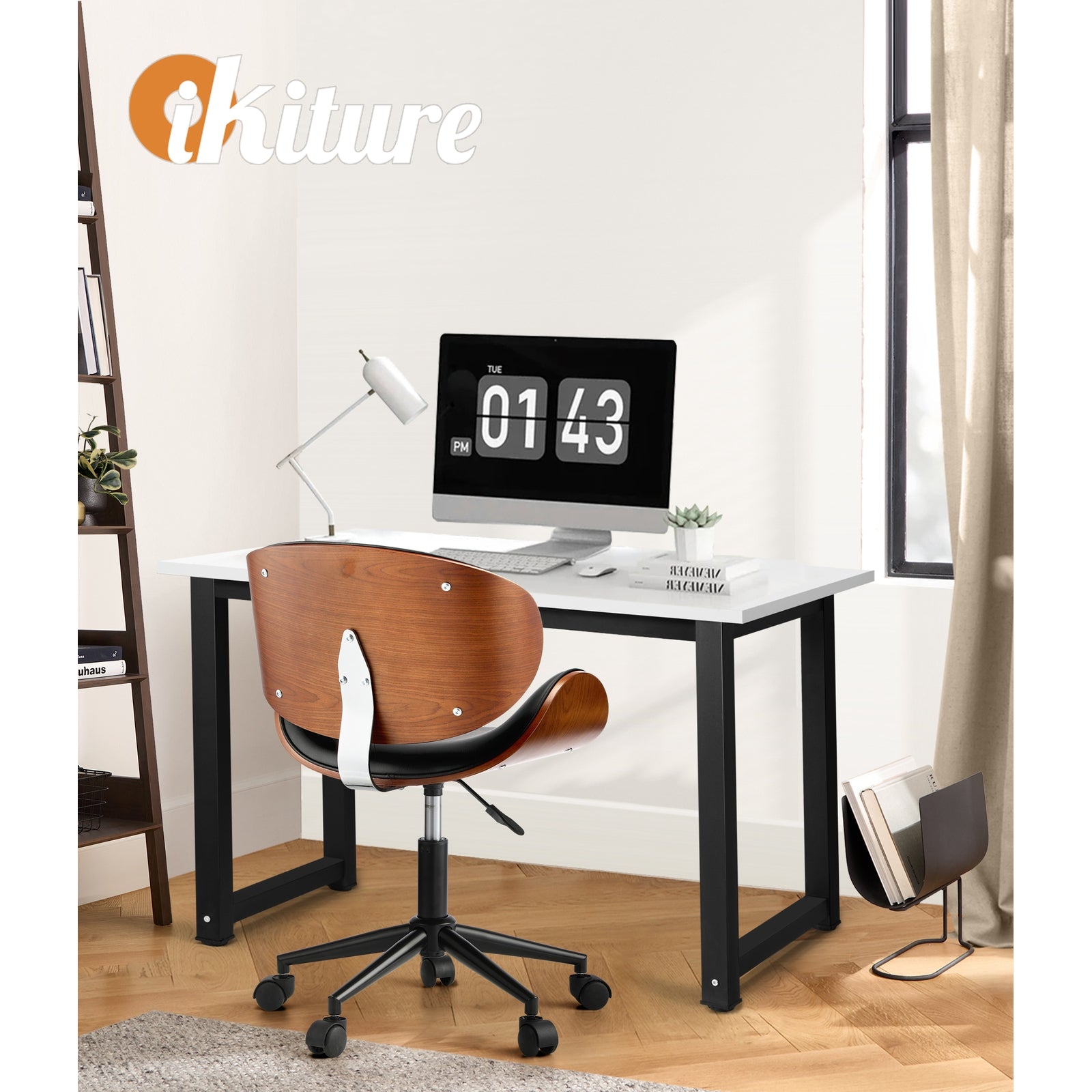 Oikiture Computer Desk Study Office Table Workstation Student PC Laptop Desks - Sunyee