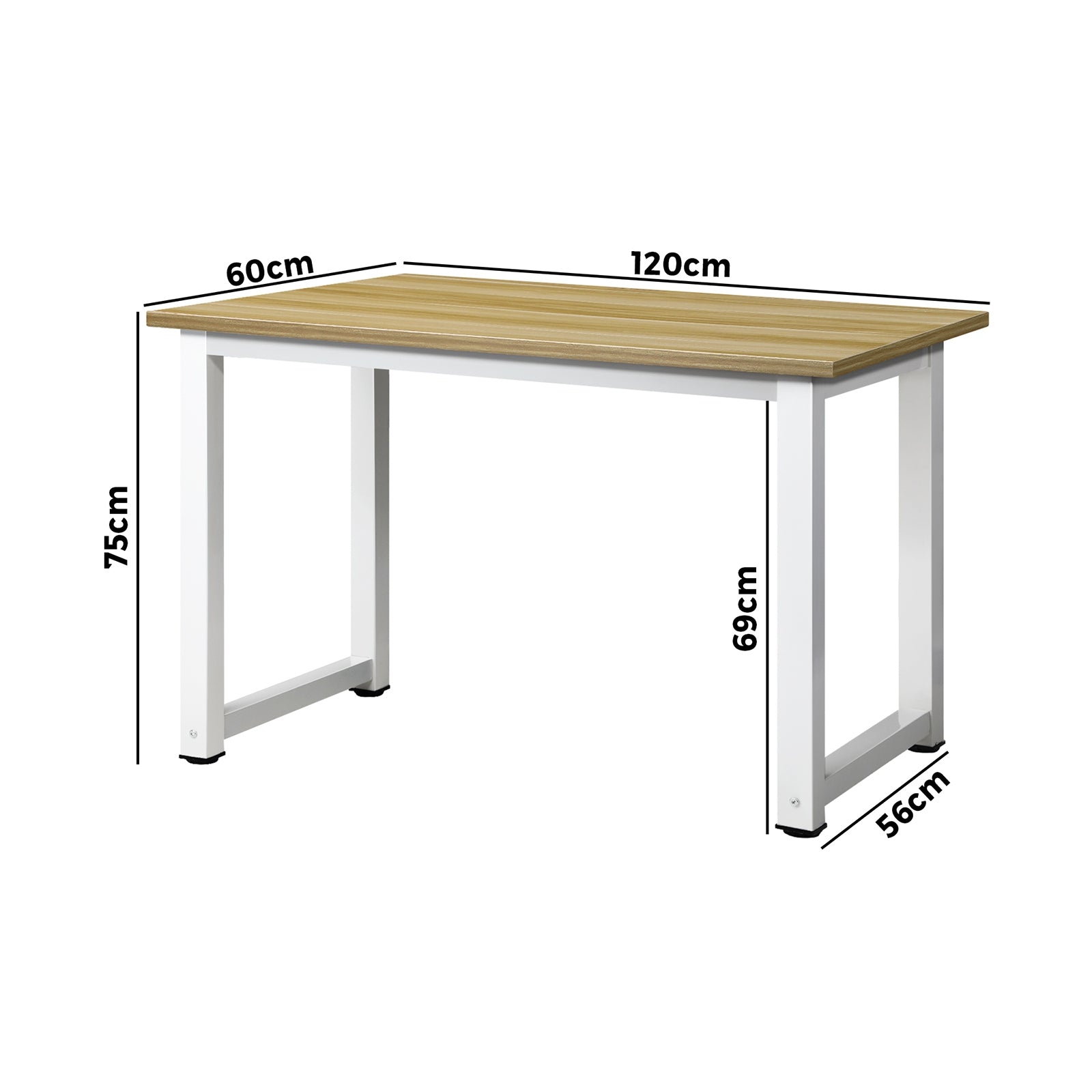 Oikiture Computer Desk Office Table Workstation Study Student PC Laptop Desks - Sunyee