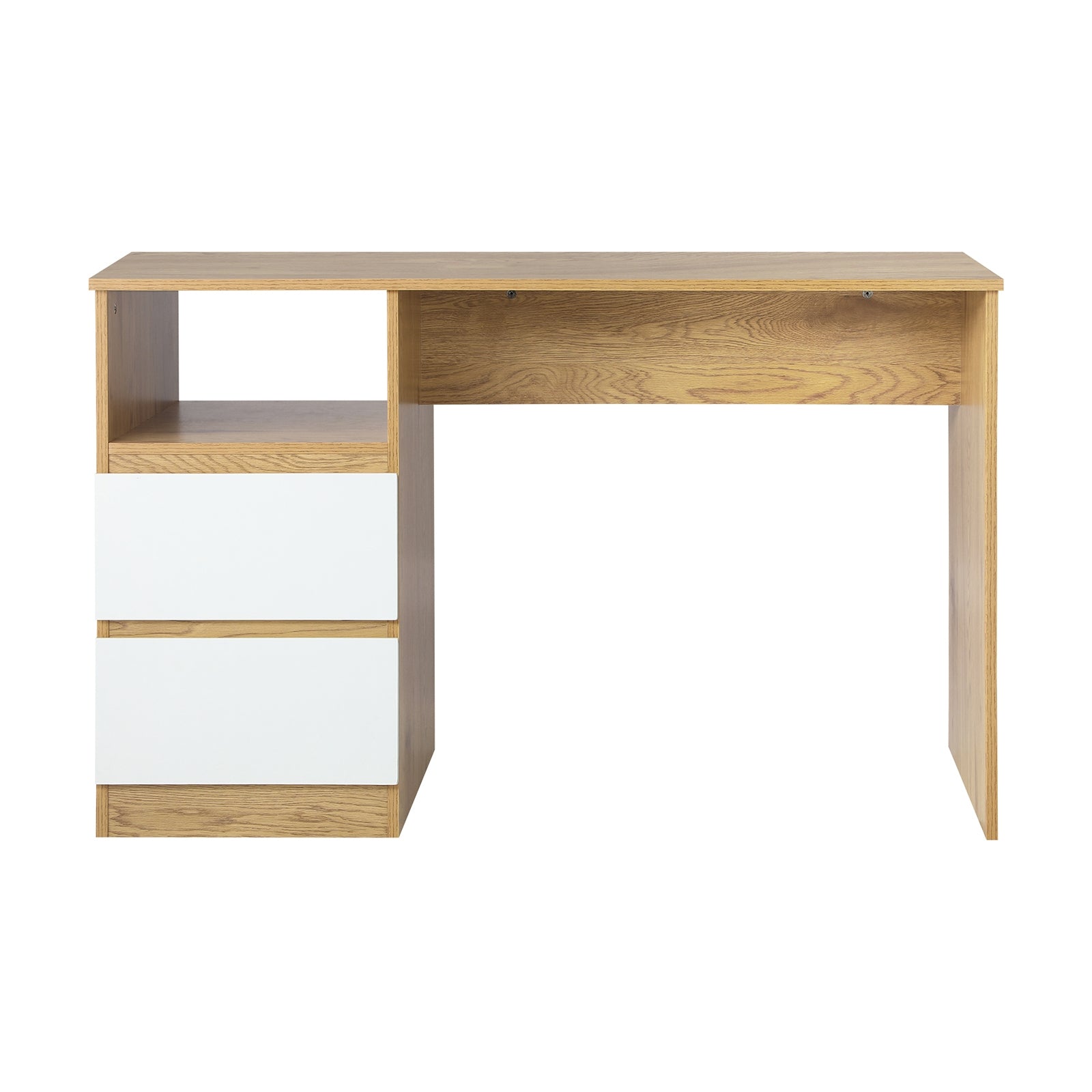 Oikiture Computer Desk Drawers Storage Laptop Table Student Study Office Desks - Sunyee