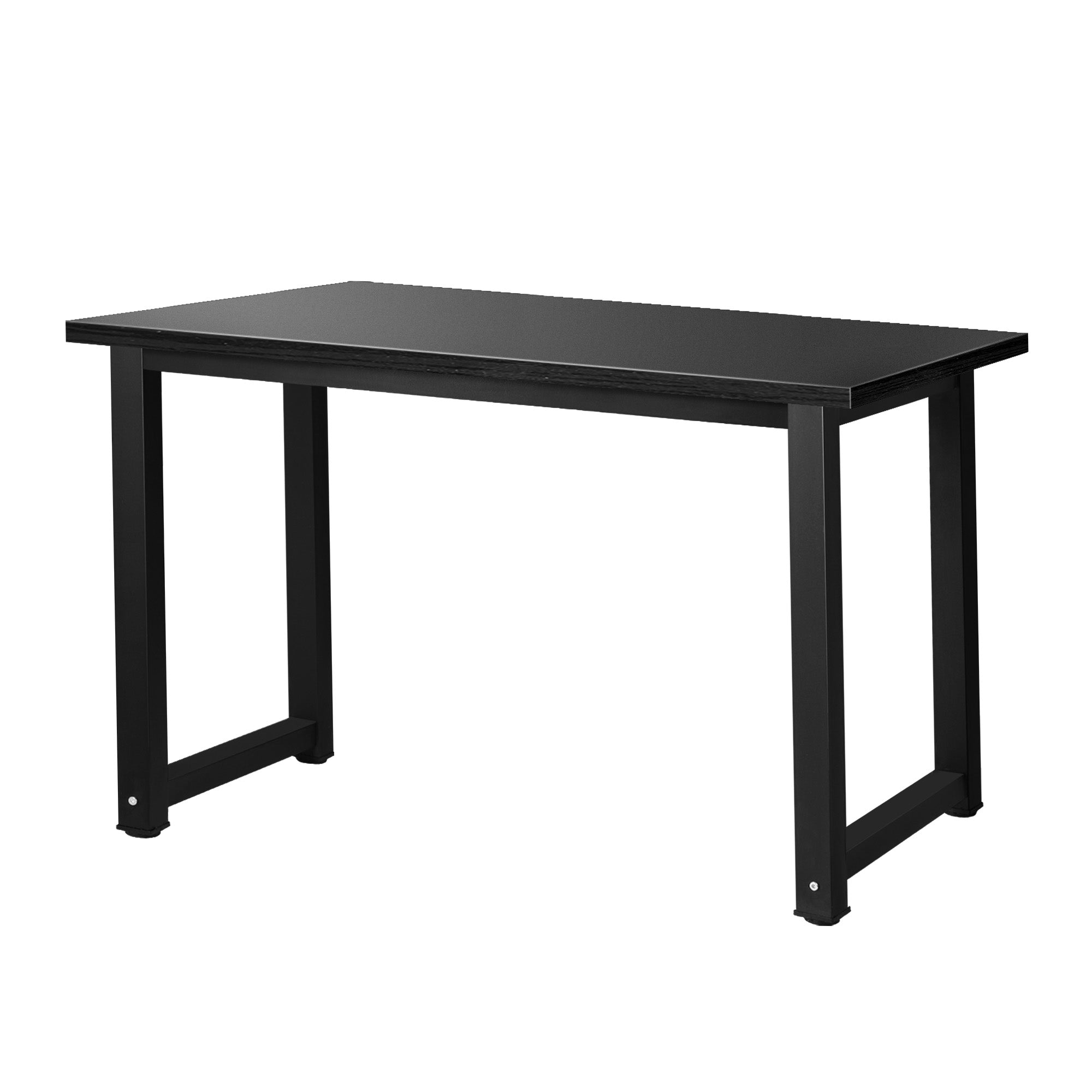 Oikiture Home Office Desk and Chair Set Black Study Work Gaming Computer Table