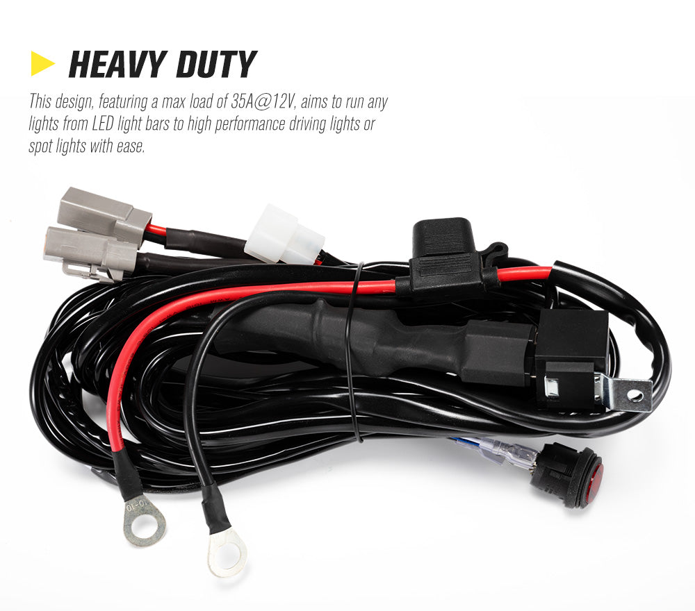 Lightfox Dual Connector Plug & Play Smart Harness High Beam Driving Wiring kit - Sunyee