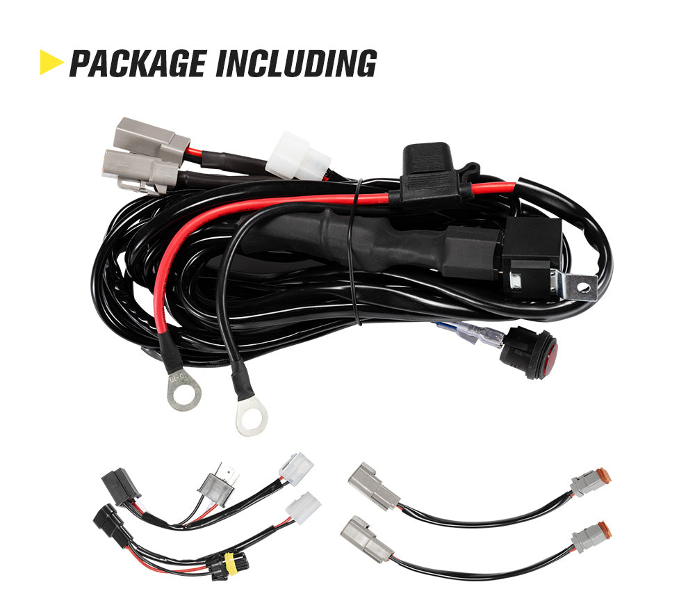 Lightfox Dual Connector Plug & Play Smart Harness High Beam Driving Wiring kit - Sunyee