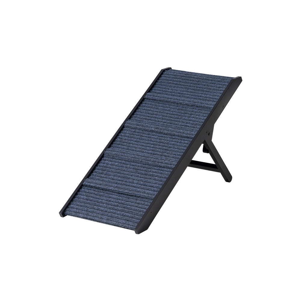 Petzly Foldable Dog Ramp Adjustable Height Pet Ramp Folding Portable Black/White - Sunyee