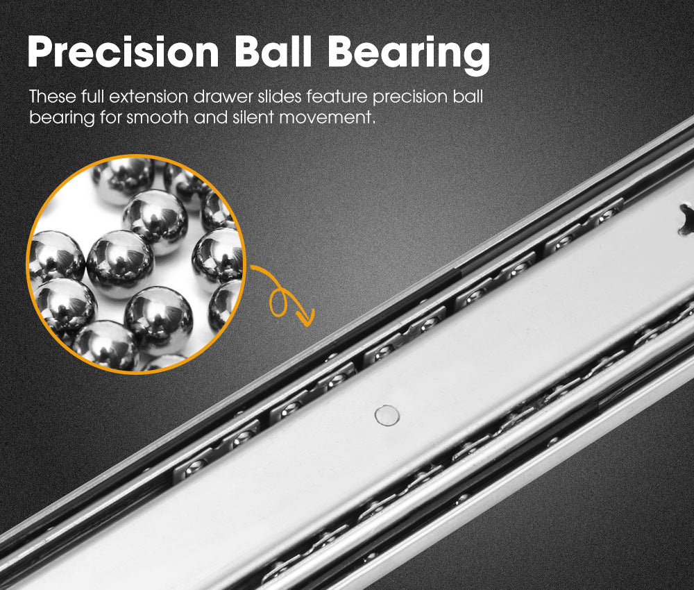 125kg Locking Drawer Slides / Runners 350mm 4wd Trailer Fridge Draw - Sunyee