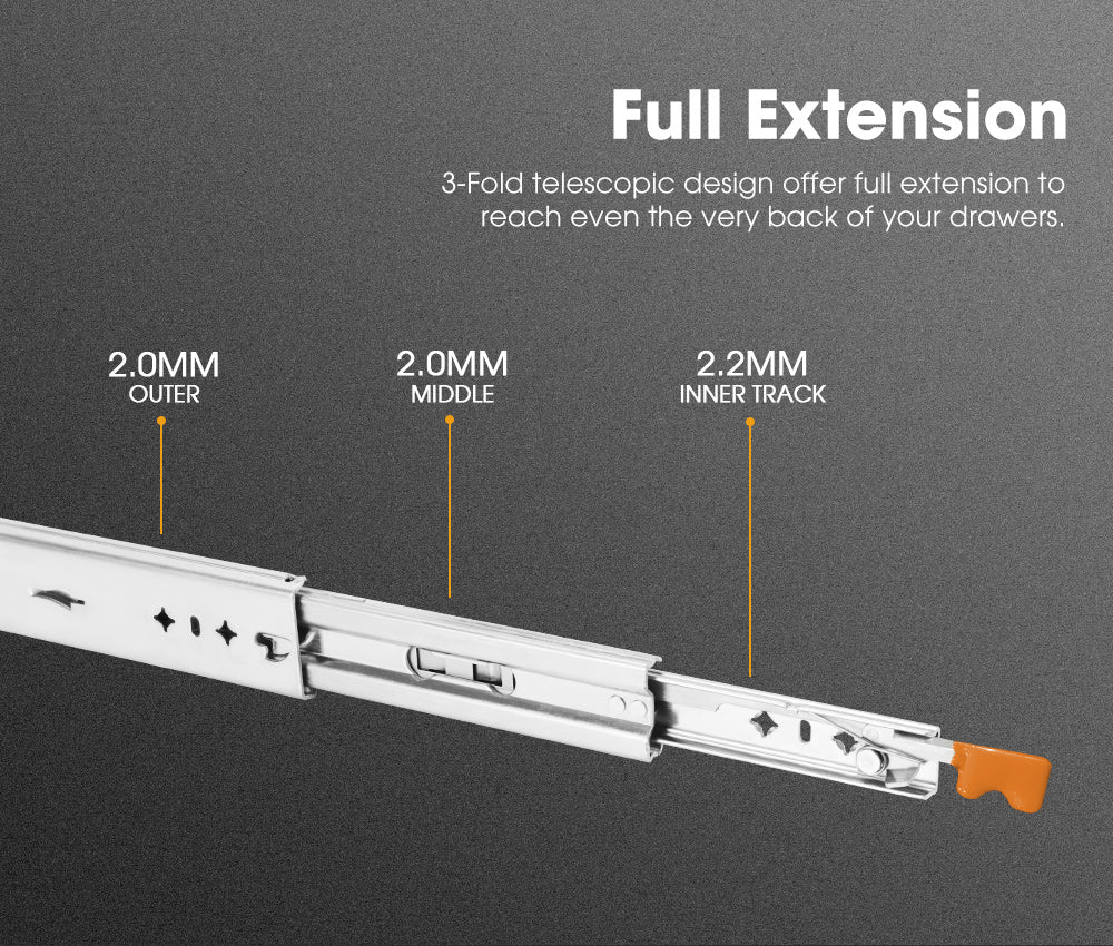 125kg Locking Drawer Slides / Runners 660mm 4wd Trailer Fridge Draw - Sunyee