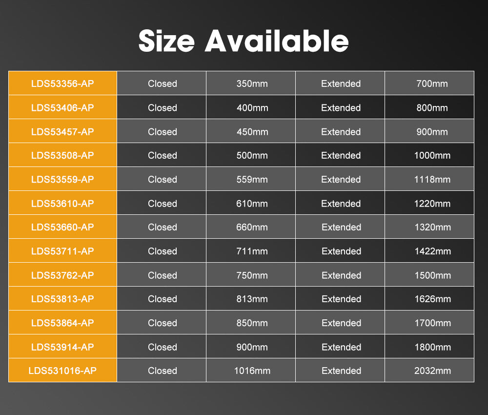 125kg Locking Drawer Slides / Runners 813mm 4wd Trailer Fridge Draw - Sunyee