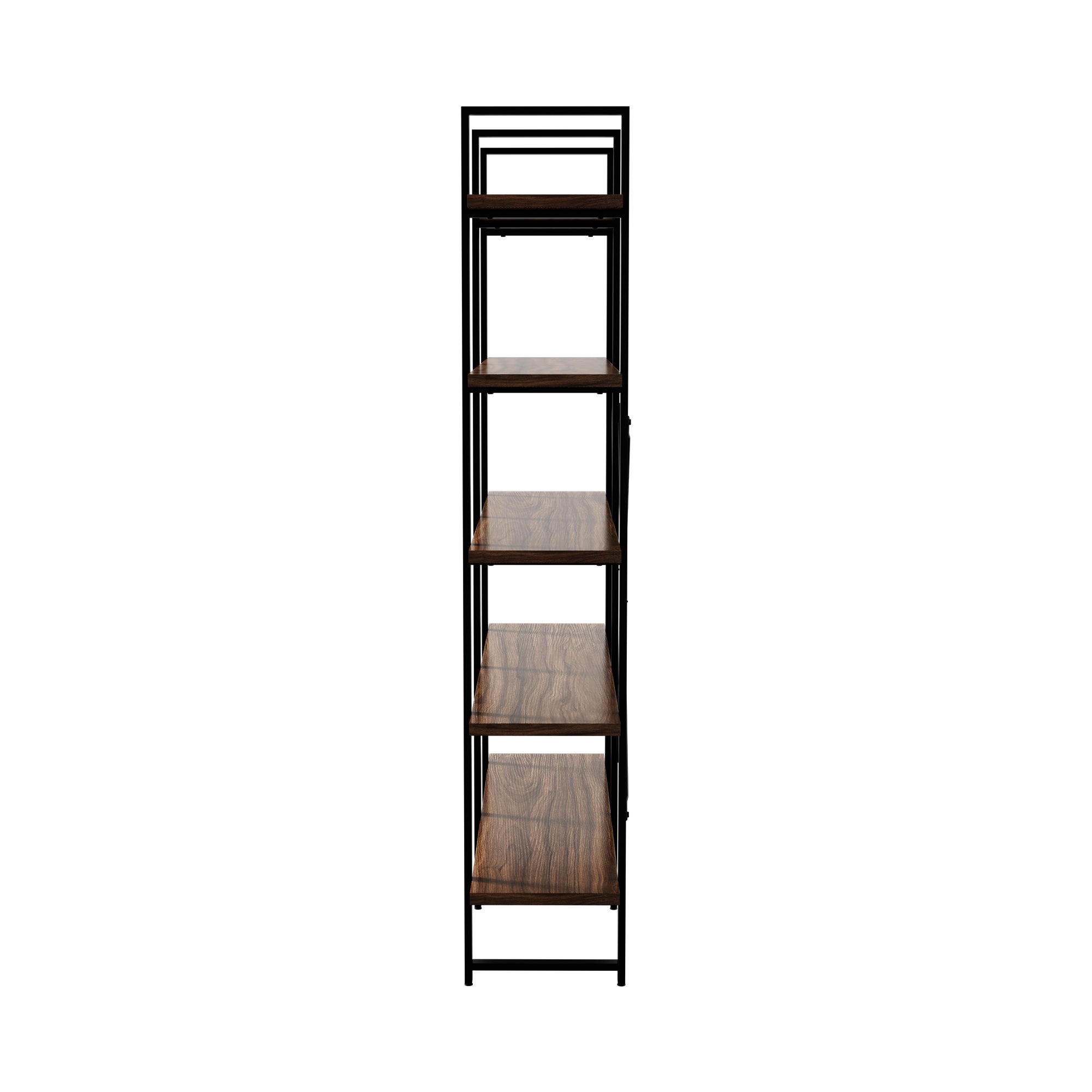 Oikiture 5 Tier Display Shelf Stand Bookshelf Metal Rack Industrial 1.35m - Sunyee
