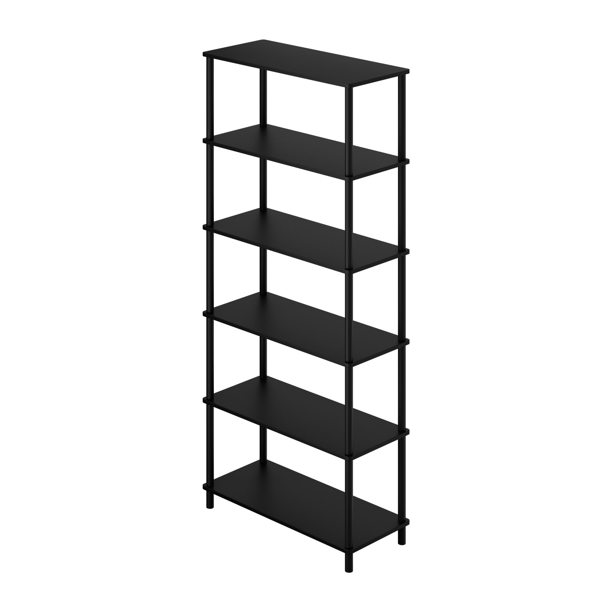 Oikiture Bookshelf 5 Tier Display Shelf Storage Shelves Stand Rack Black - Sunyee