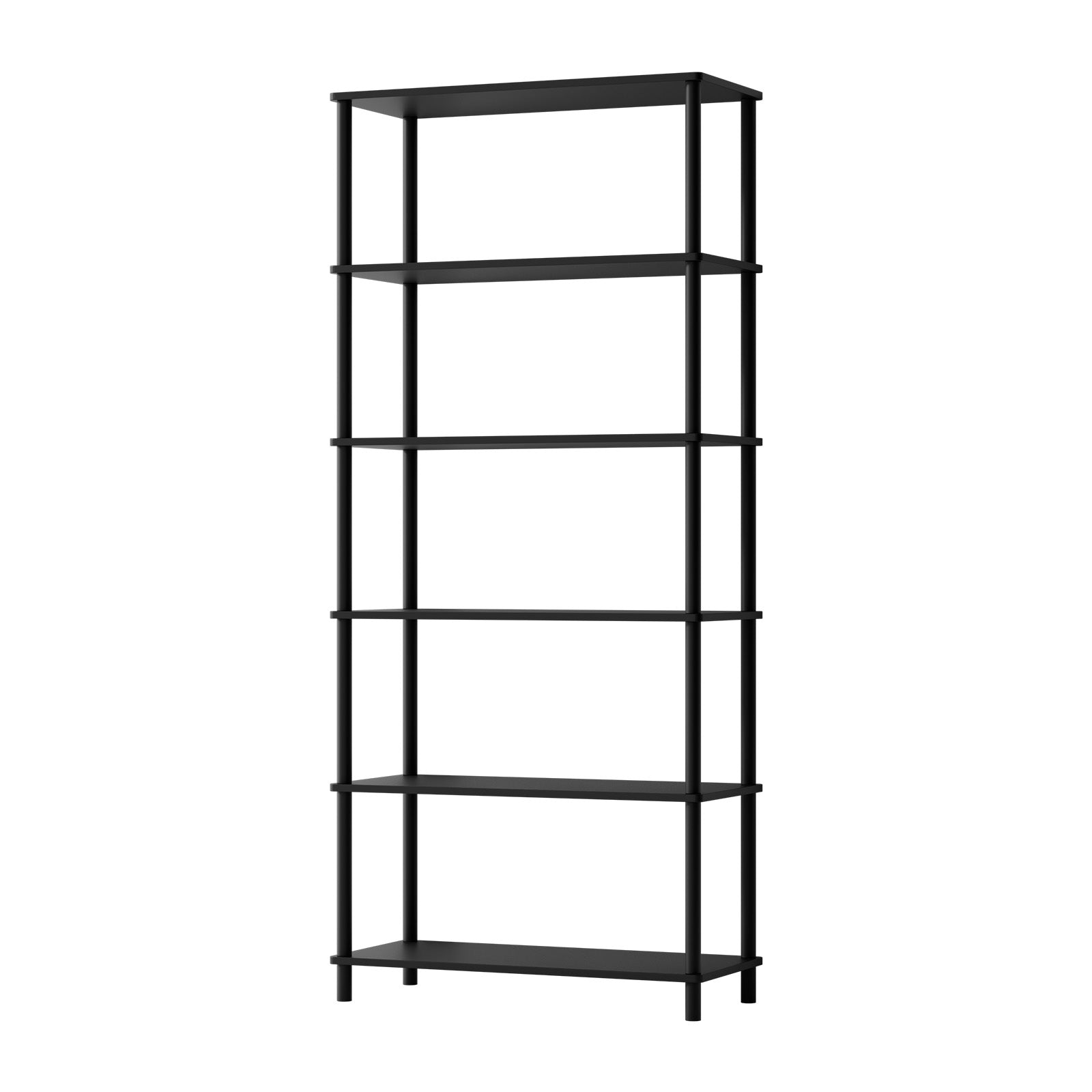 Oikiture Bookshelf 5 Tier Display Shelf Storage Shelves Stand Rack Black - Sunyee