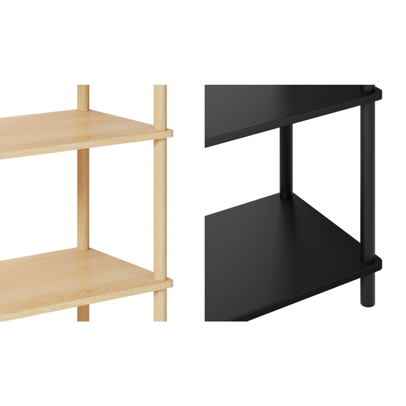 Oikiture Bookshelf 5 Tier Display Shelf Storage Shelves Stand Rack Bookcase