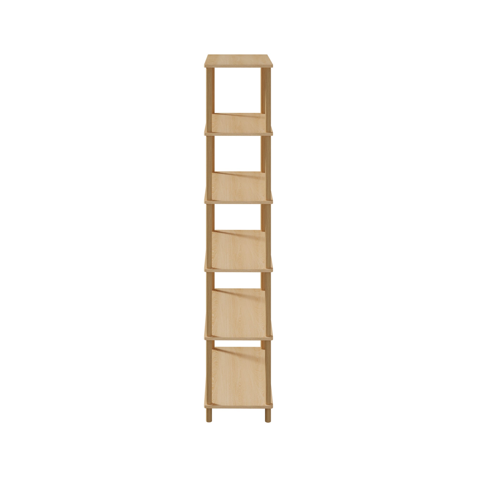 Oikiture Bookshelf 5 Tier Display Shelf Storage Shelves Stand Rack Natural - Sunyee