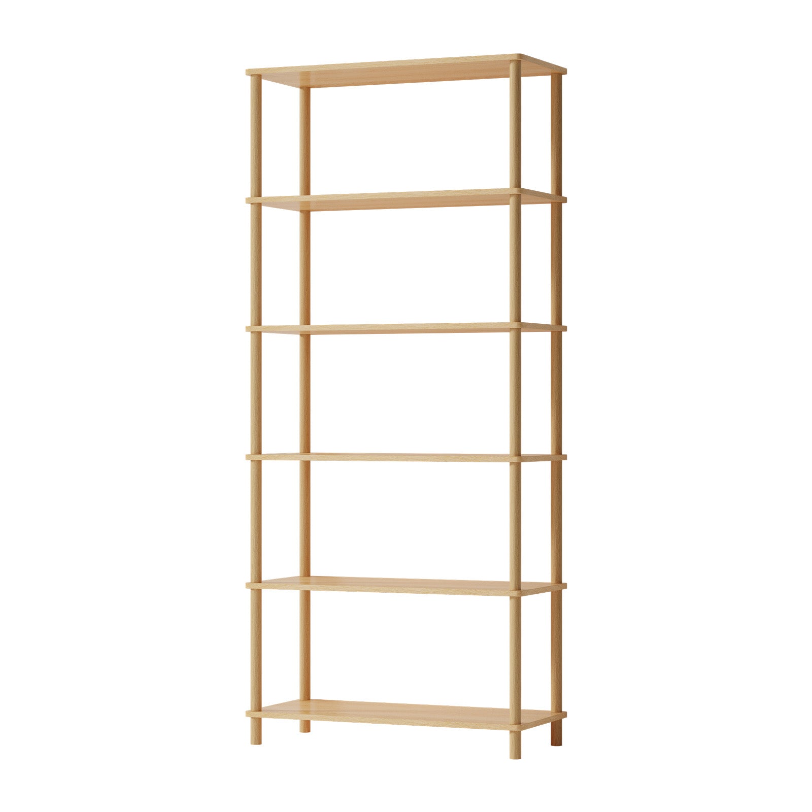 Oikiture Bookshelf 5 Tier Display Shelf Storage Shelves Stand Rack Natural - Sunyee