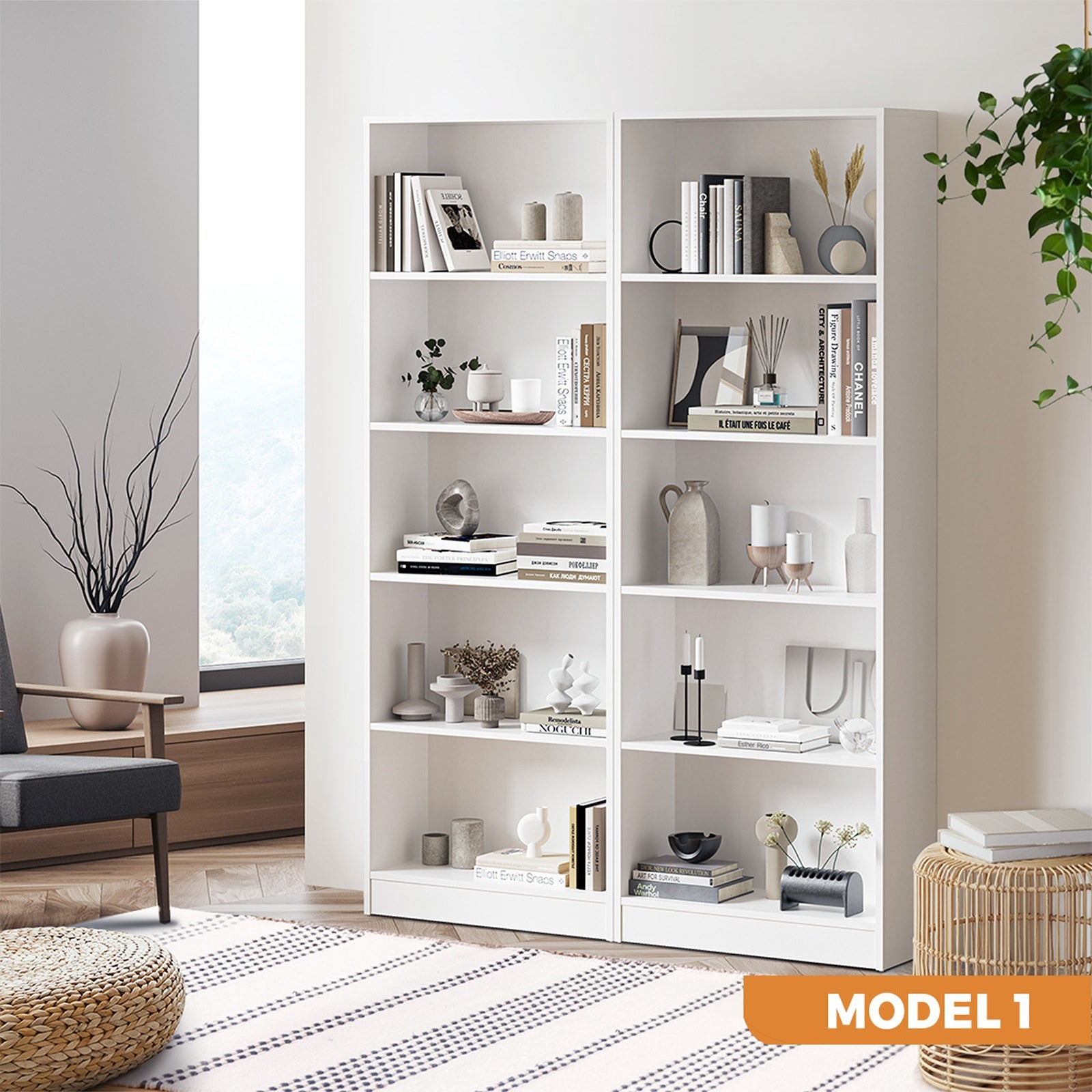 Oikiture Bookshelf Display shelves Unit Bookcase Book Cube Storage Stand Rack - Sunyee