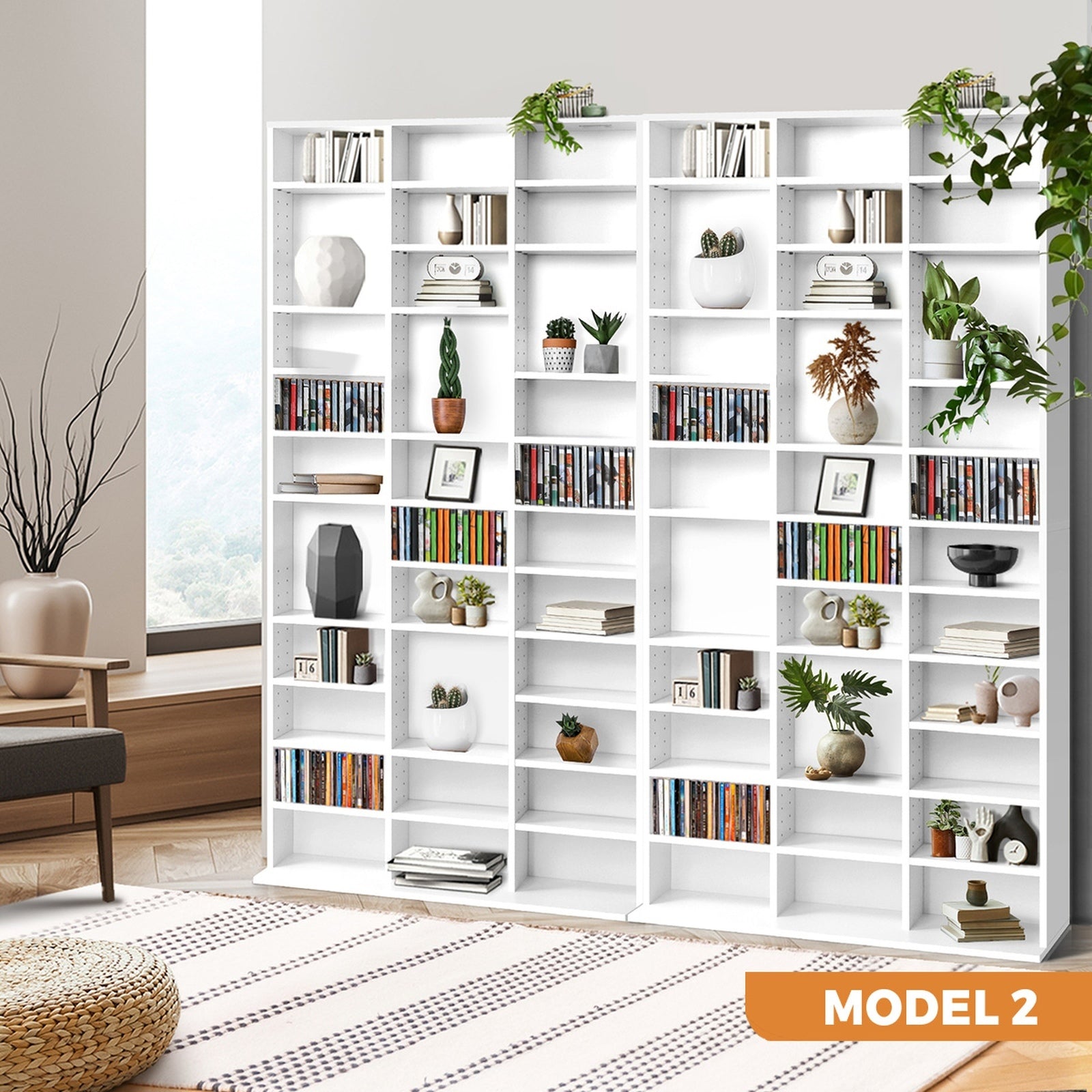 Oikiture Bookshelf Display shelves Unit Bookcase Book Cube Storage Stand Rack - Sunyee