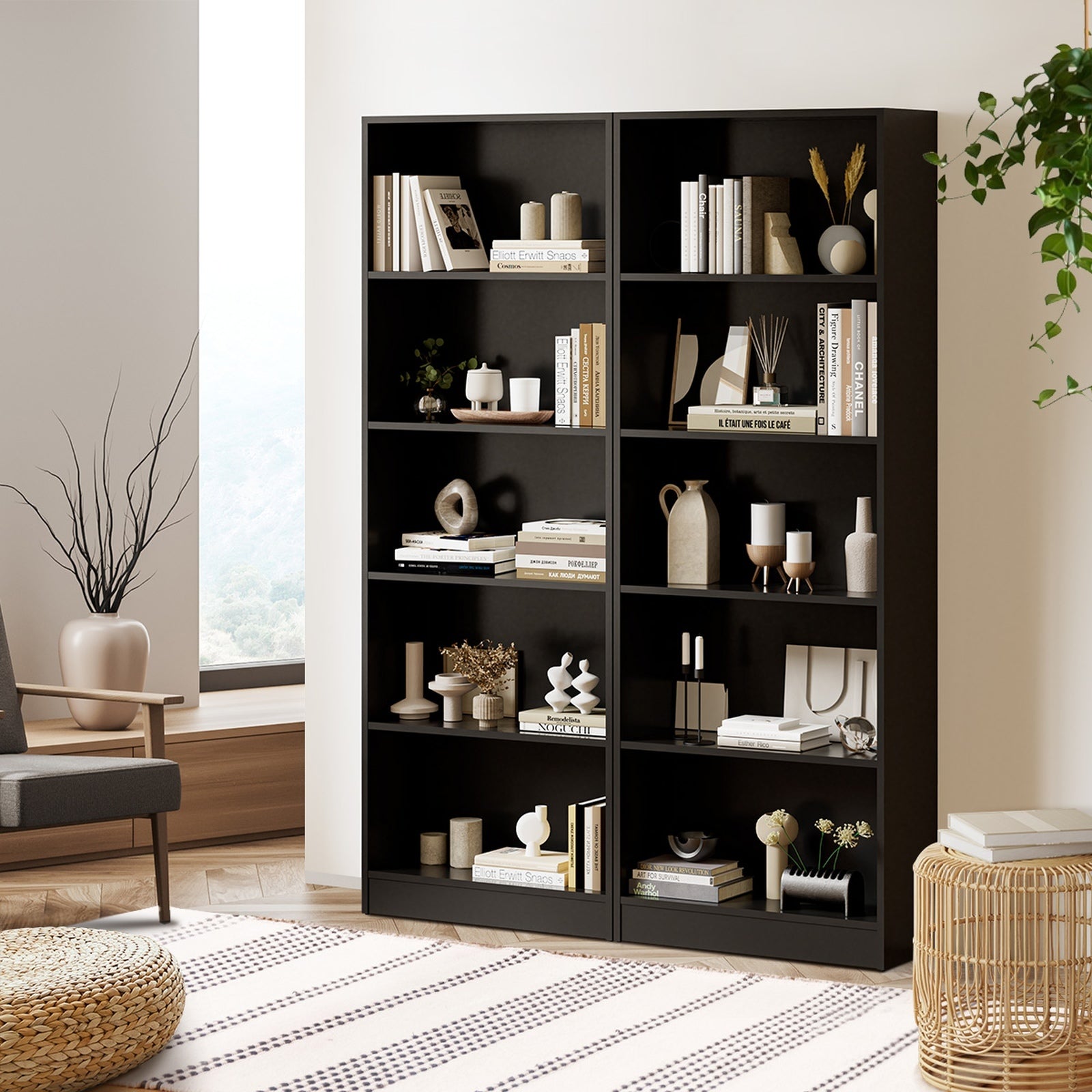 Oikiture Bookshelf Display shelves Unit Bookcase Book Cube Storage Stand Rack - Sunyee