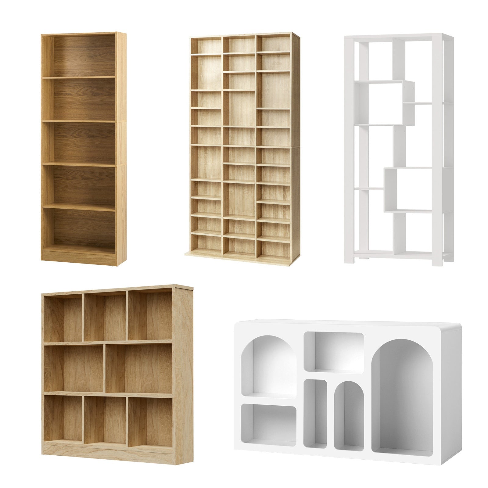 Oikiture Bookshelf Display shelves Unit Bookcase Book Cube Storage Stand Rack - Sunyee