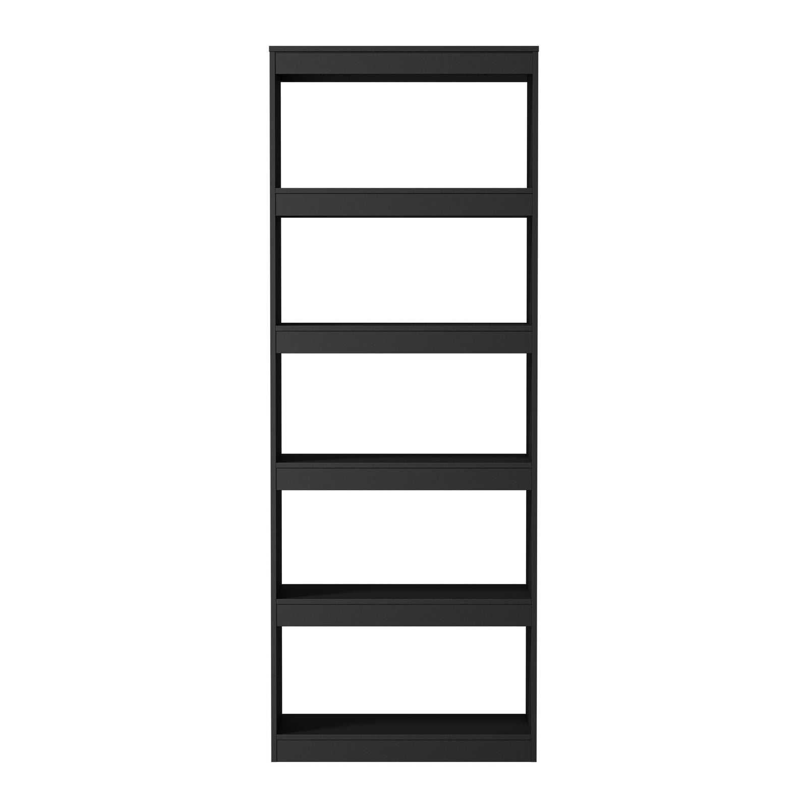 Oikiture 5 Tier Bookshelf Bookcase Display Shelf Open Storage Cabinet Black
