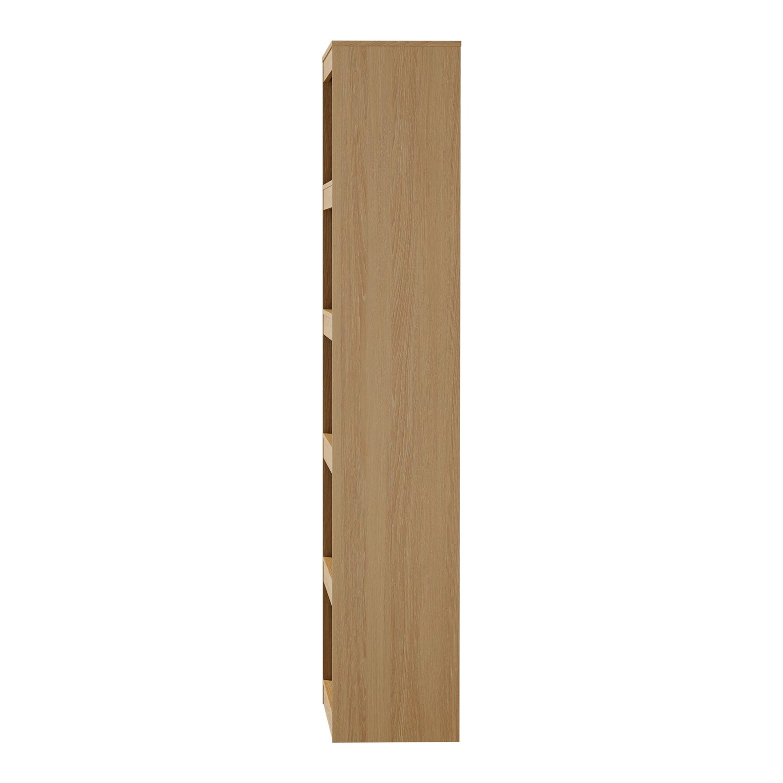 Oikiture 5 Tier Bookshelf Bookcase Display Shelf Open Storage Cabinet Natural