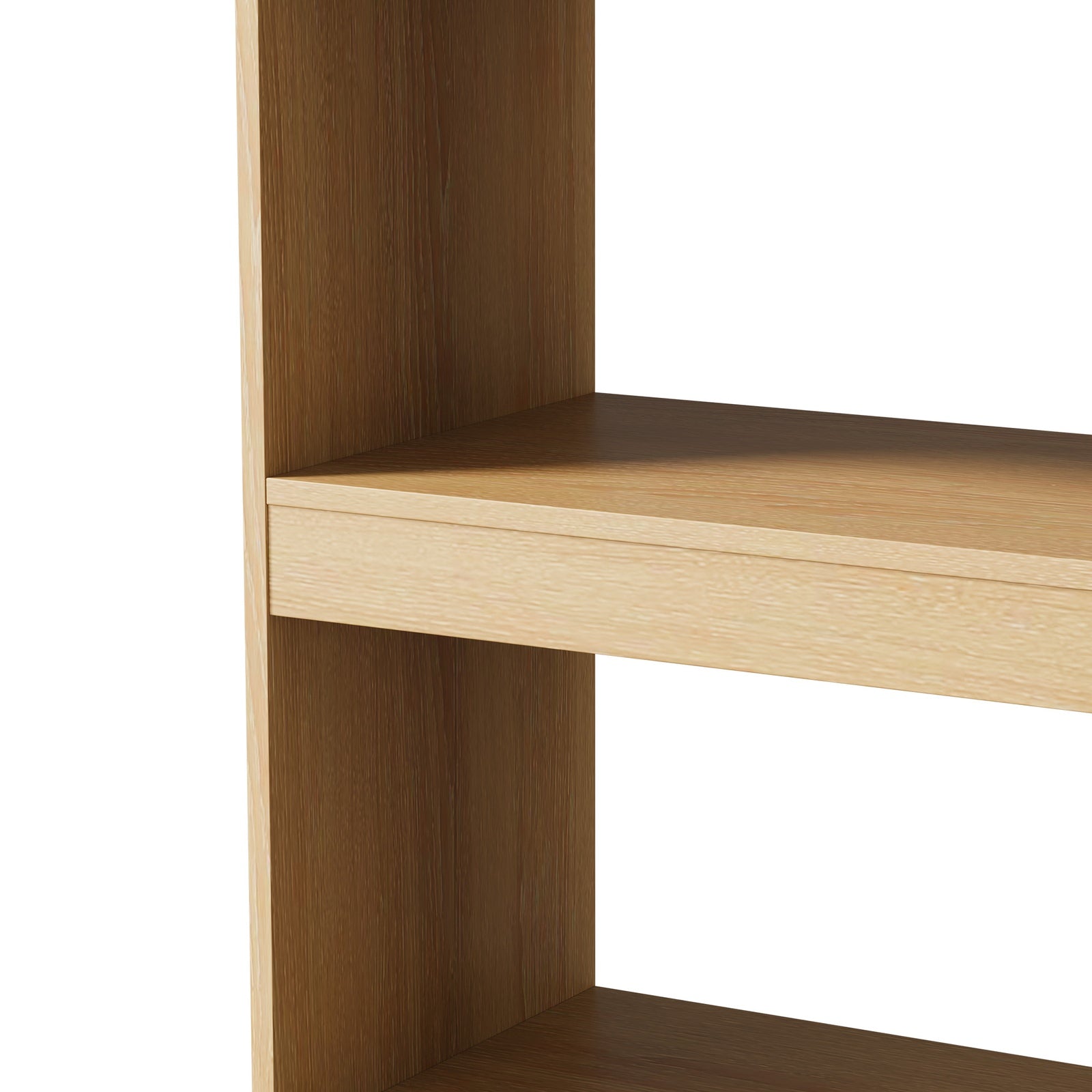 Oikiture 5 Tier Bookshelf Bookcase Display Shelf Open Storage Cabinet Natural