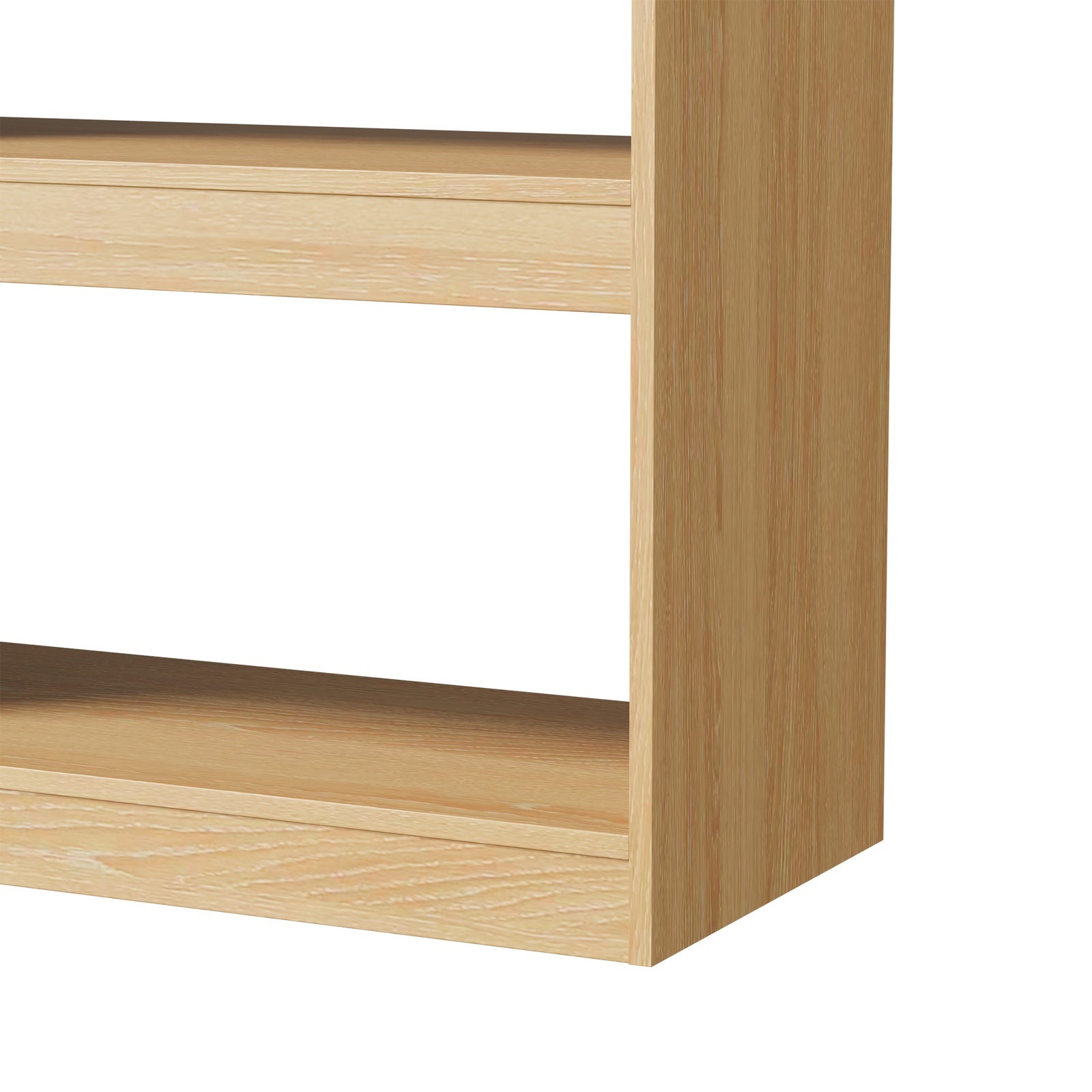 Oikiture 5 Tier Bookshelf Bookcase Display Shelf Open Storage Cabinet Natural
