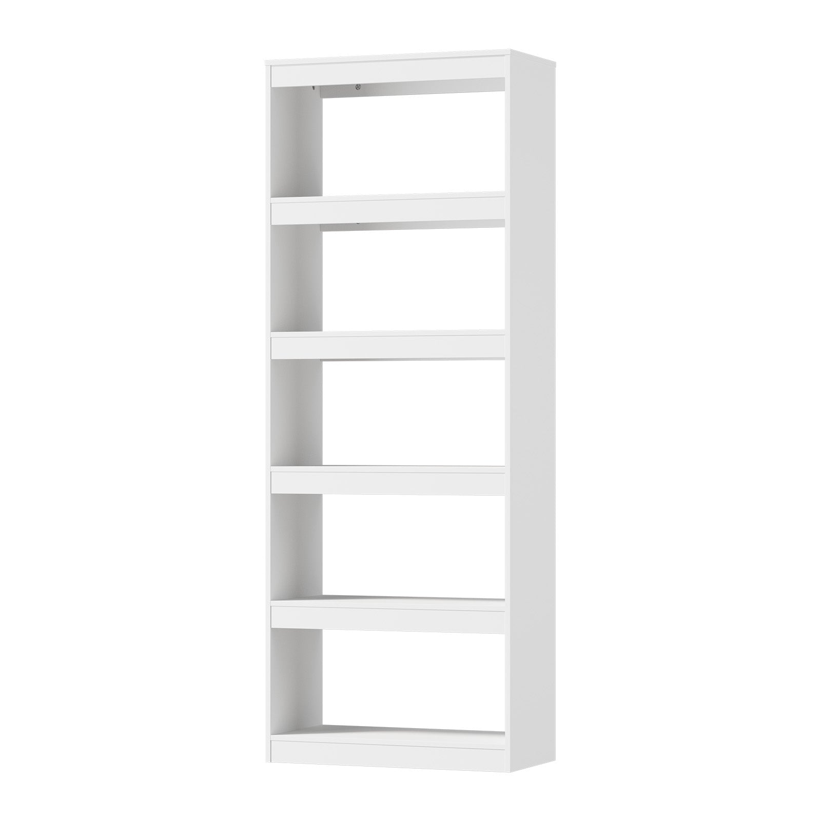 Oikiture 5 Tier Bookshelf Bookcase Display Shelf Open Storage Cabinet White