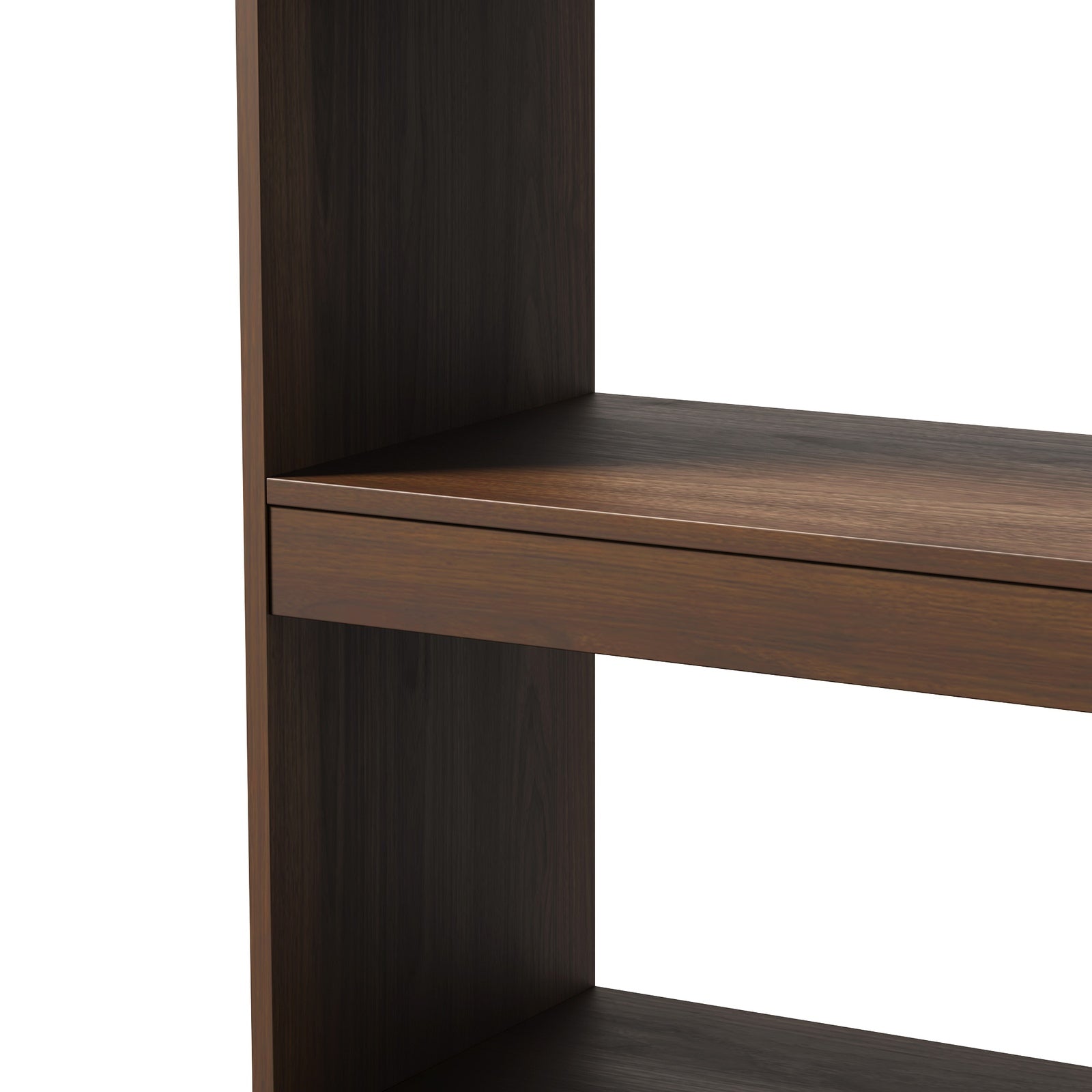 Oikiture 5 Tier Bookshelf Bookcase Display Shelf Open Storage Cabinet Walnut