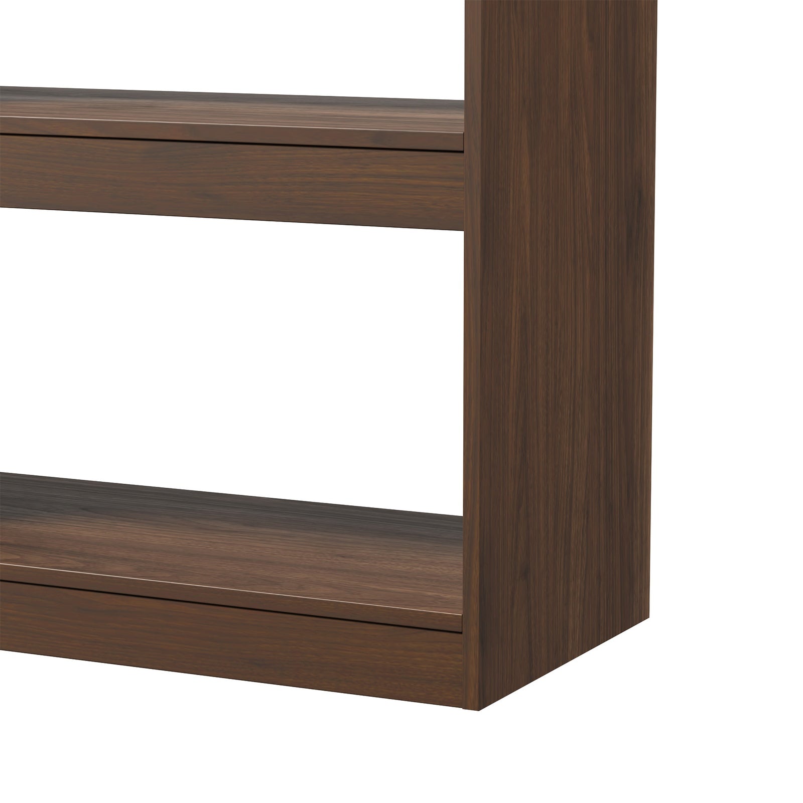 Oikiture 5 Tier Bookshelf Bookcase Display Shelf Open Storage Cabinet Walnut