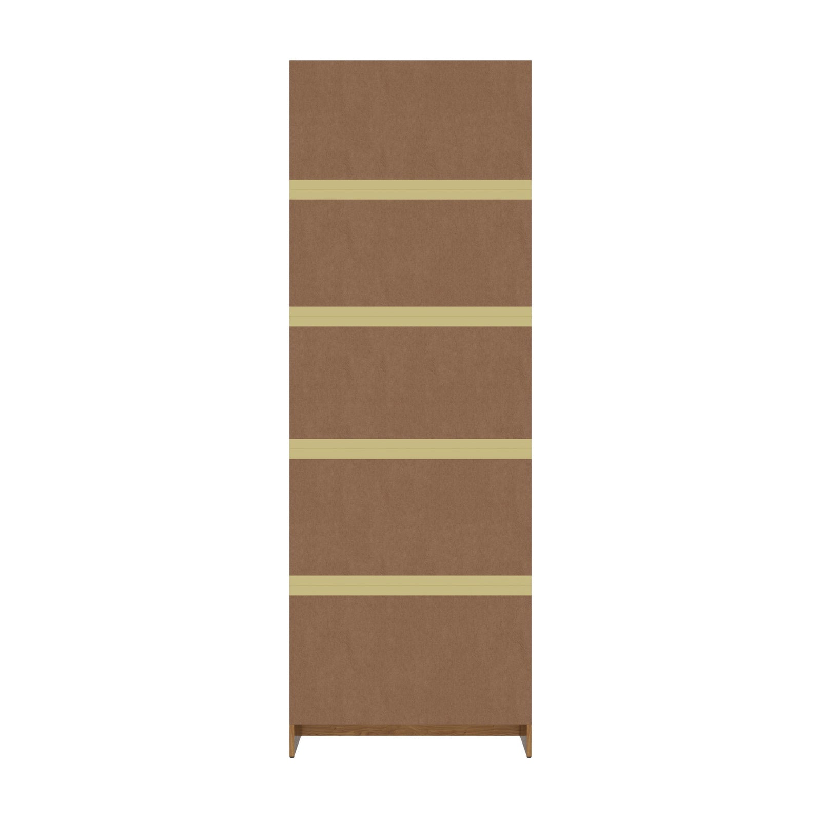Oikiture Tall Bookcase Display Shelf 2 Door Adjustable Storage Cabinet Natural